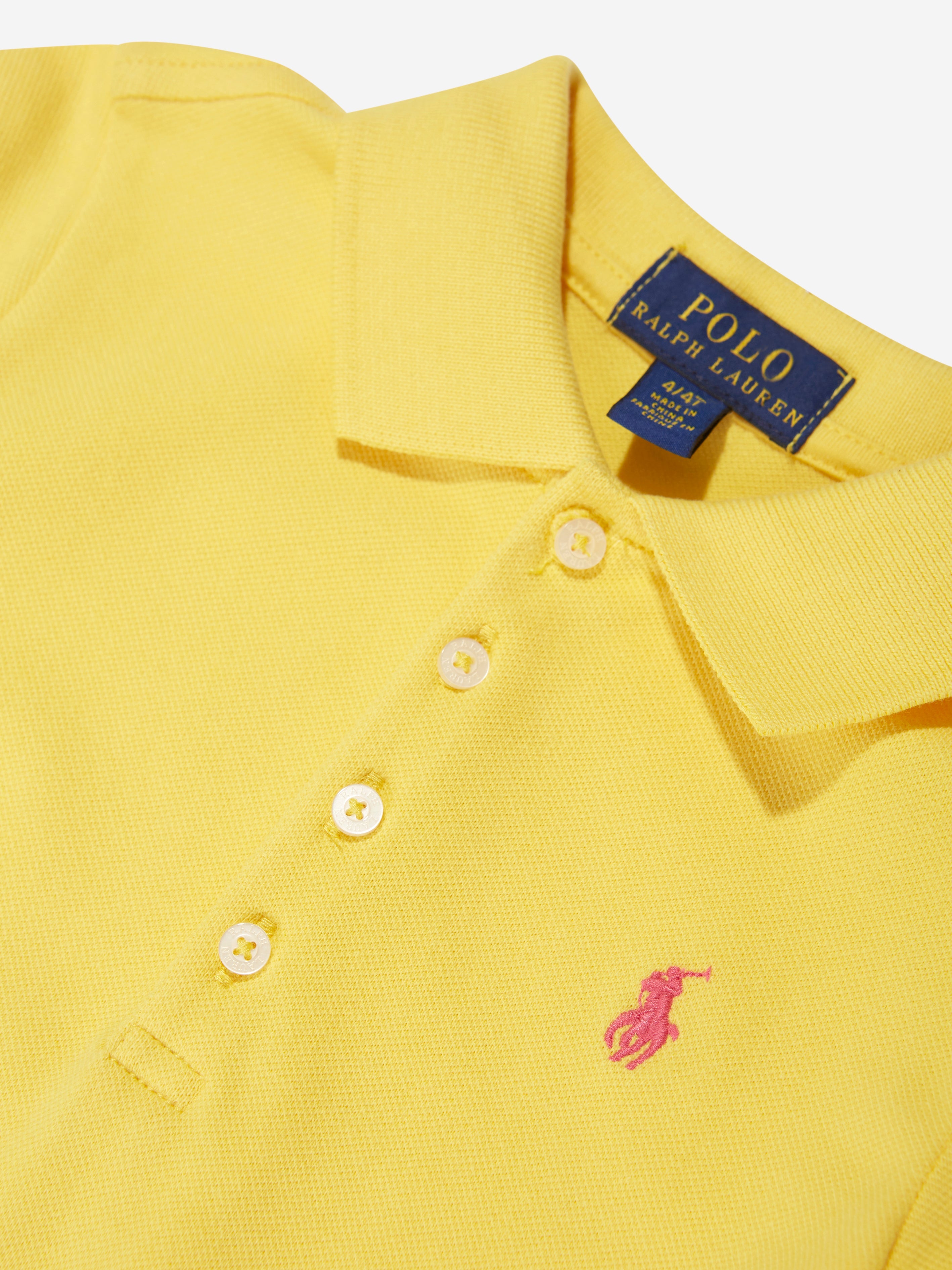 Girls Polo Dress in Yellow