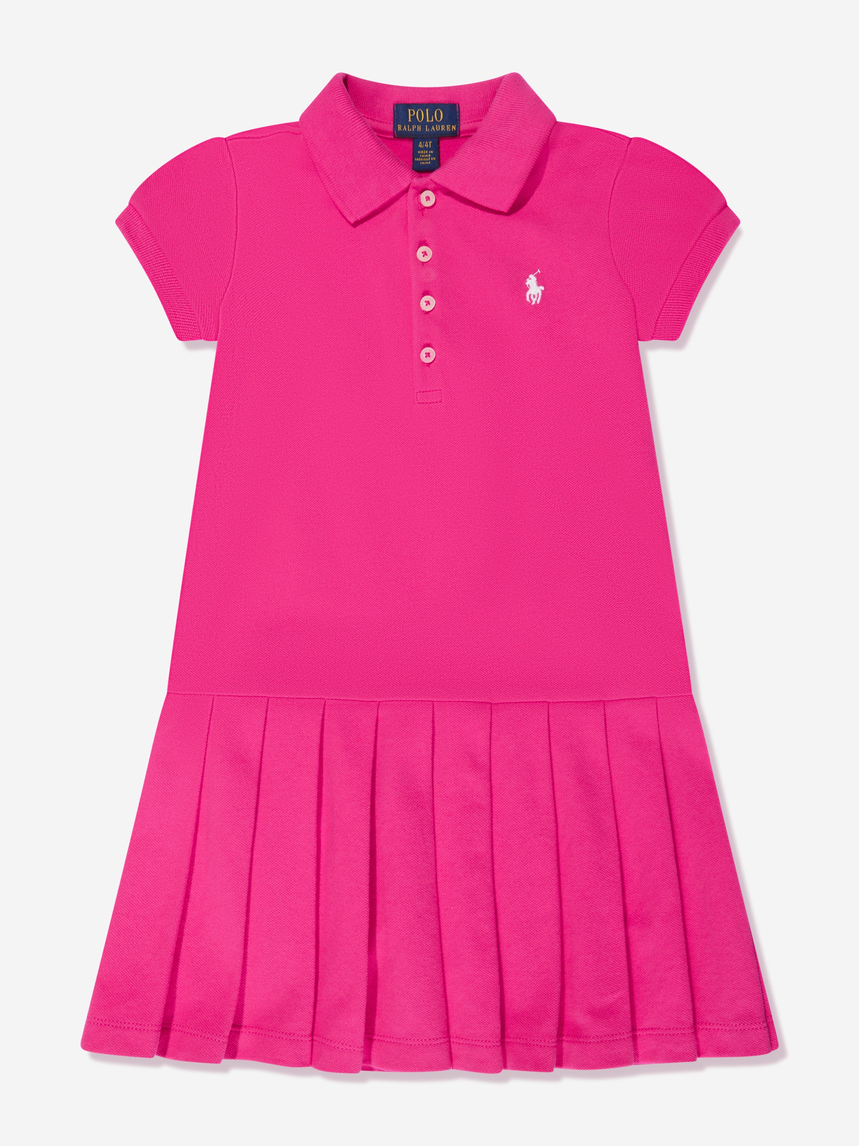 Girls Polo Dress in Pink
