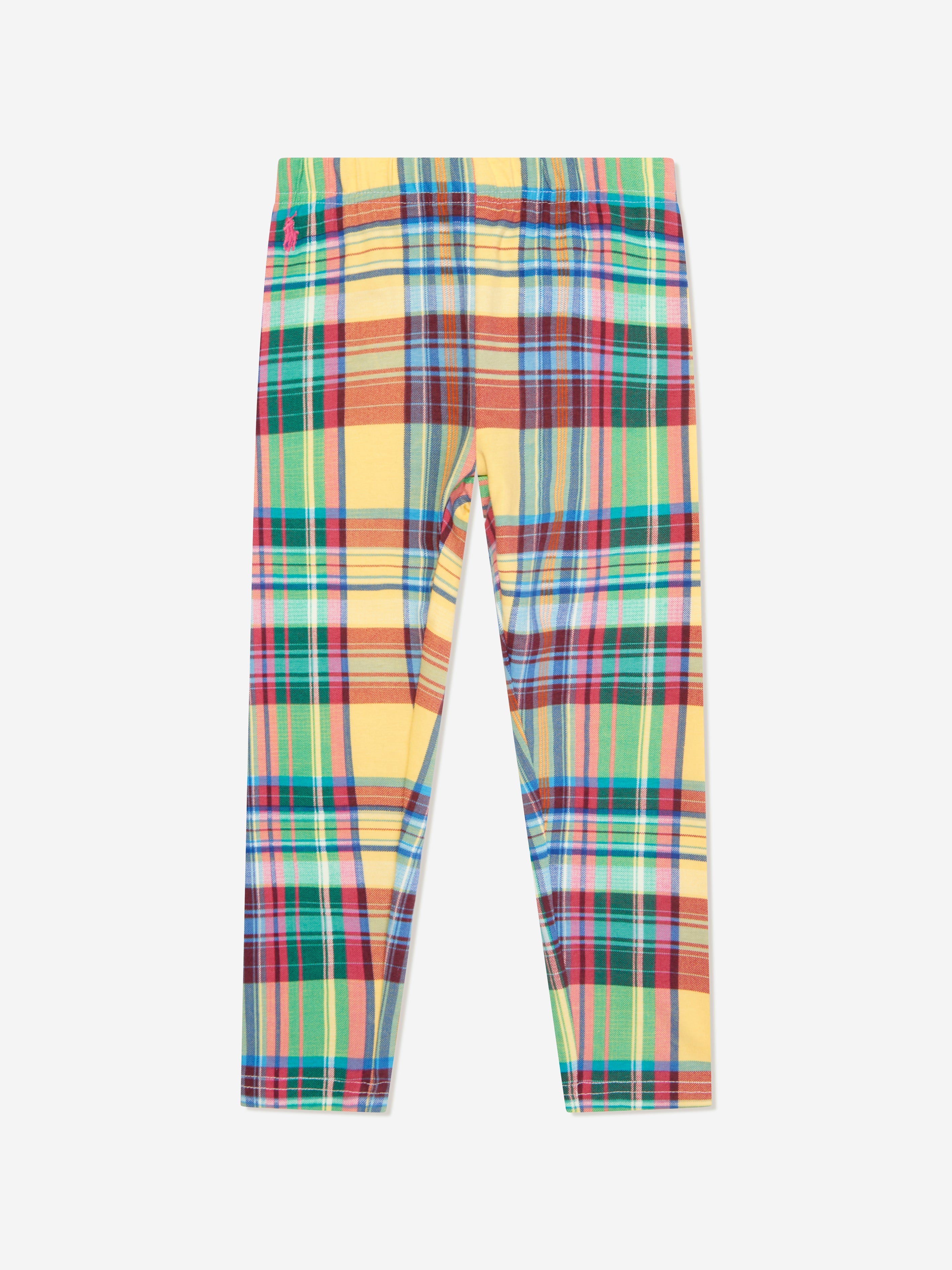 Girls Plaid Leggings in Multicolour