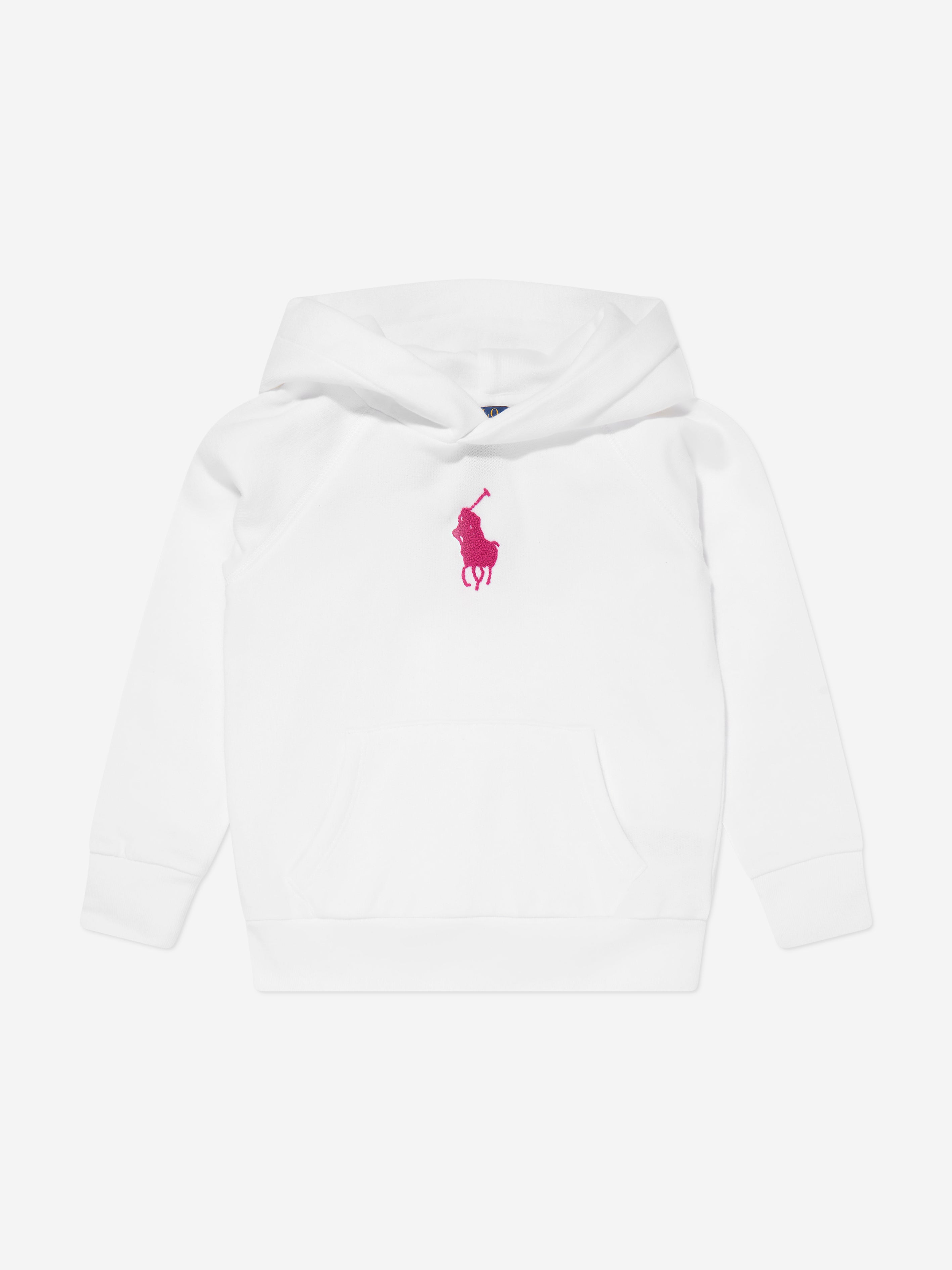 Girls Logo Hoodie in White