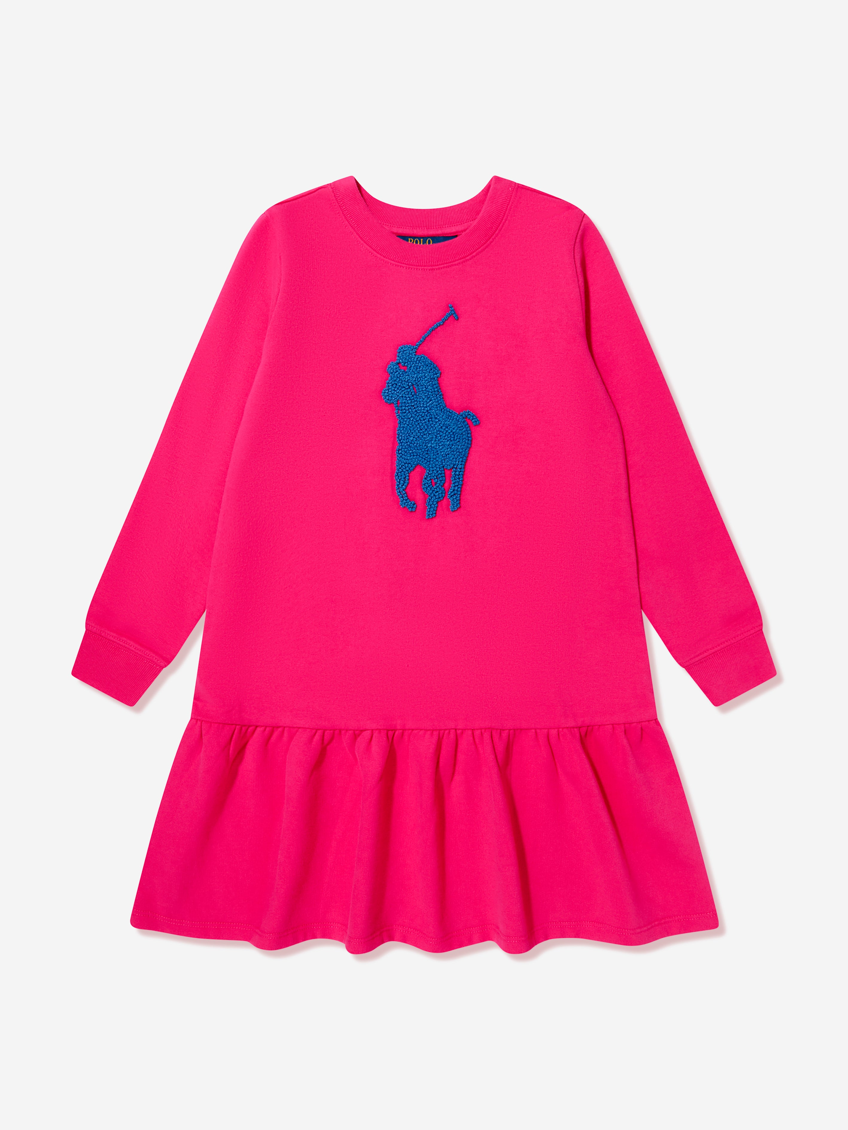 Girls Logo Jersey Dress in Pink