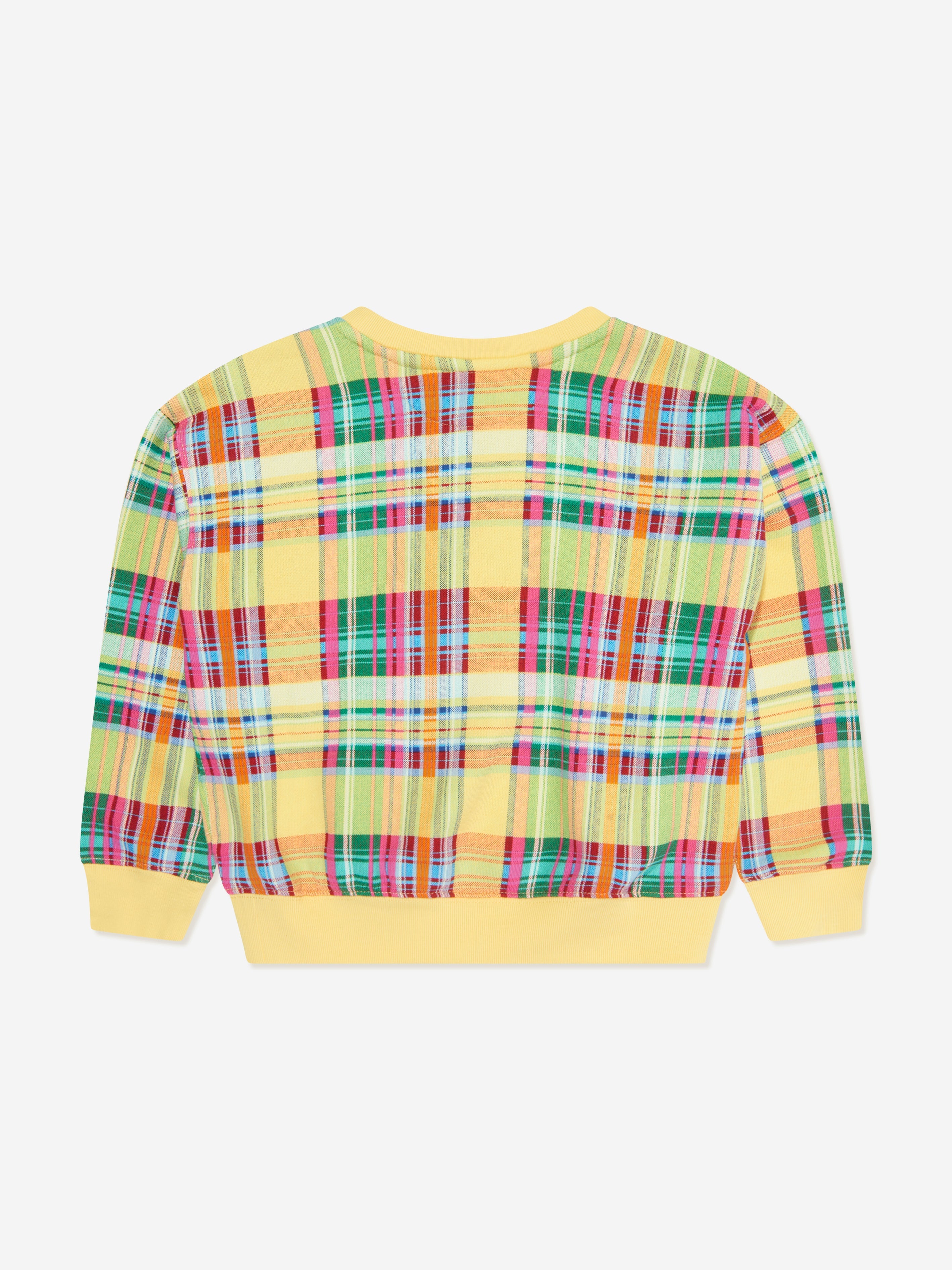 Girls Plaid Sweatshirt in Multicolour