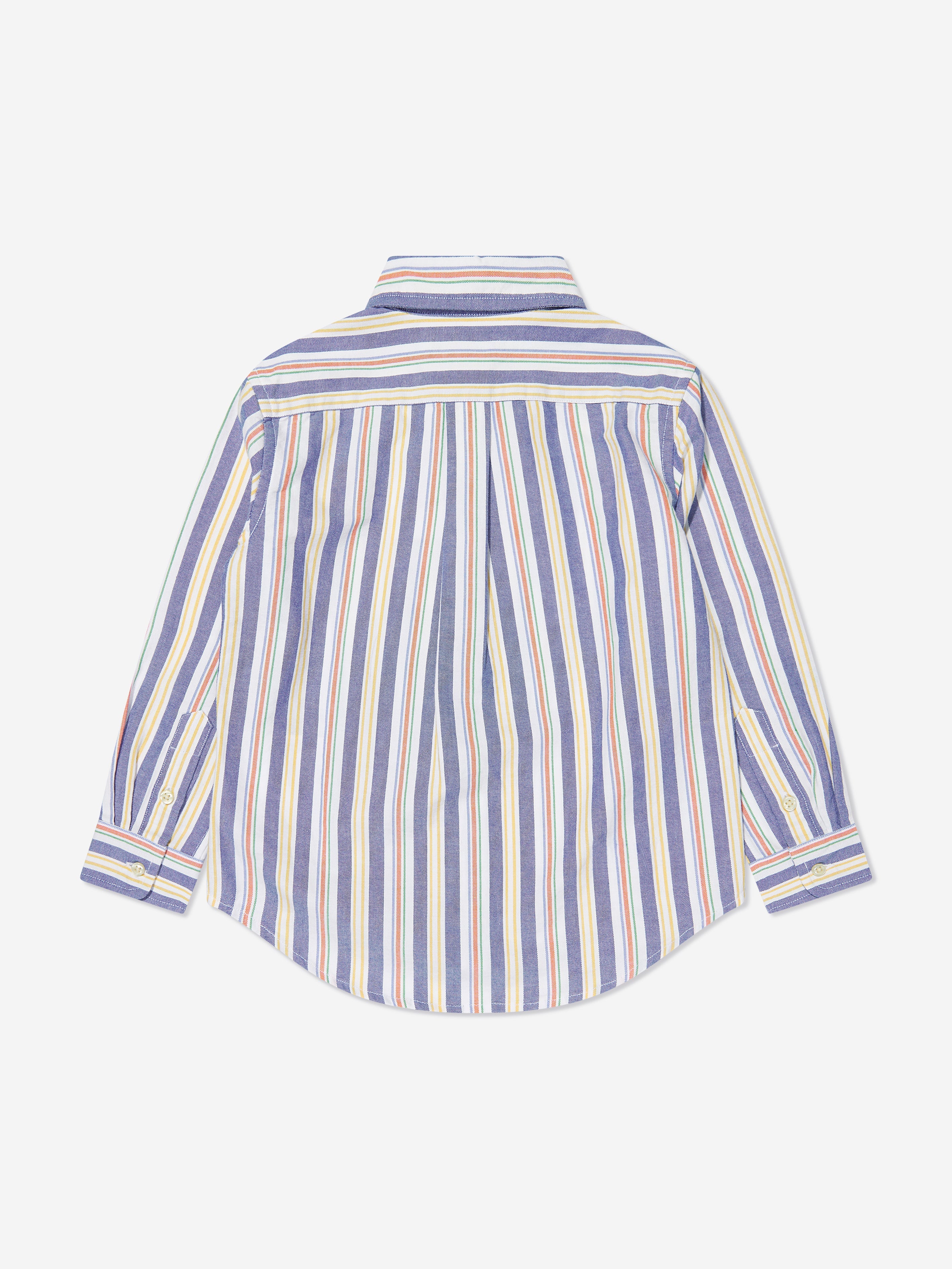Boys Striped Oxford Shirt in Blue