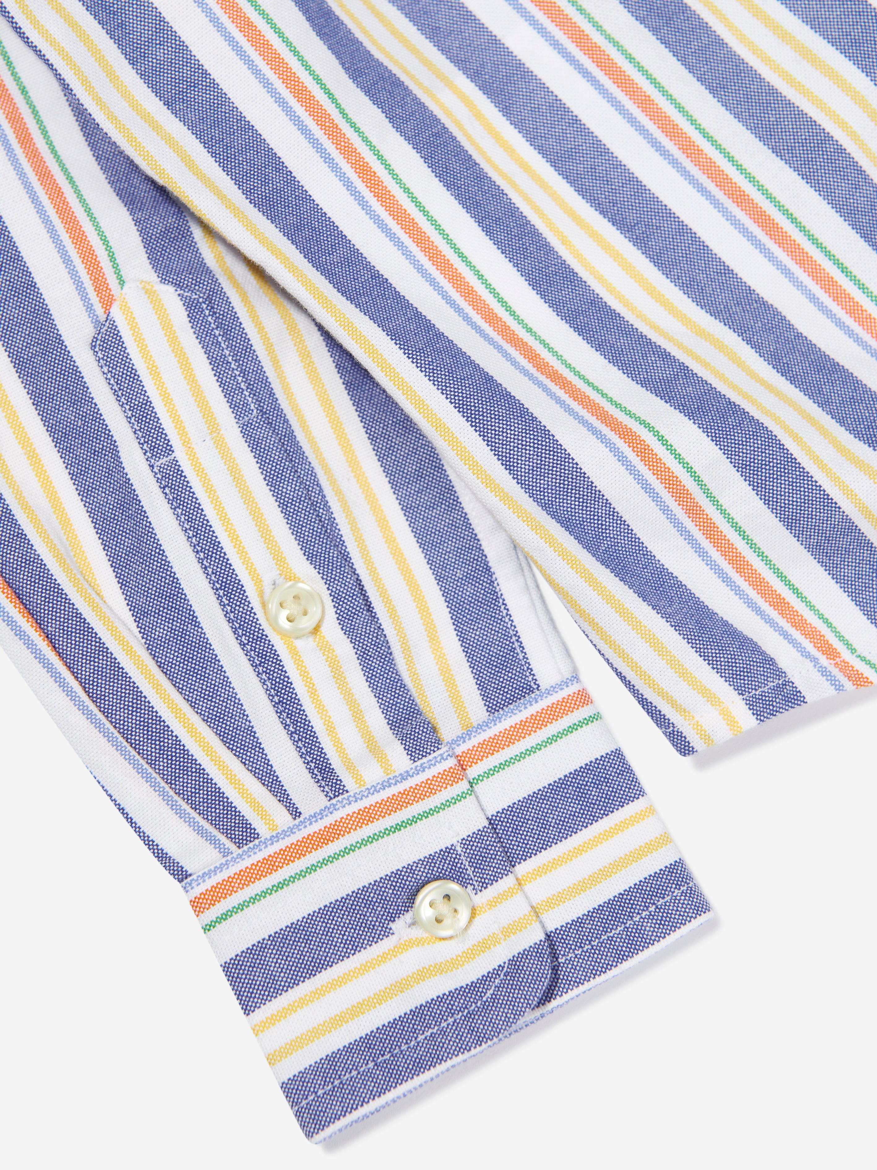 Boys Striped Oxford Shirt in Blue