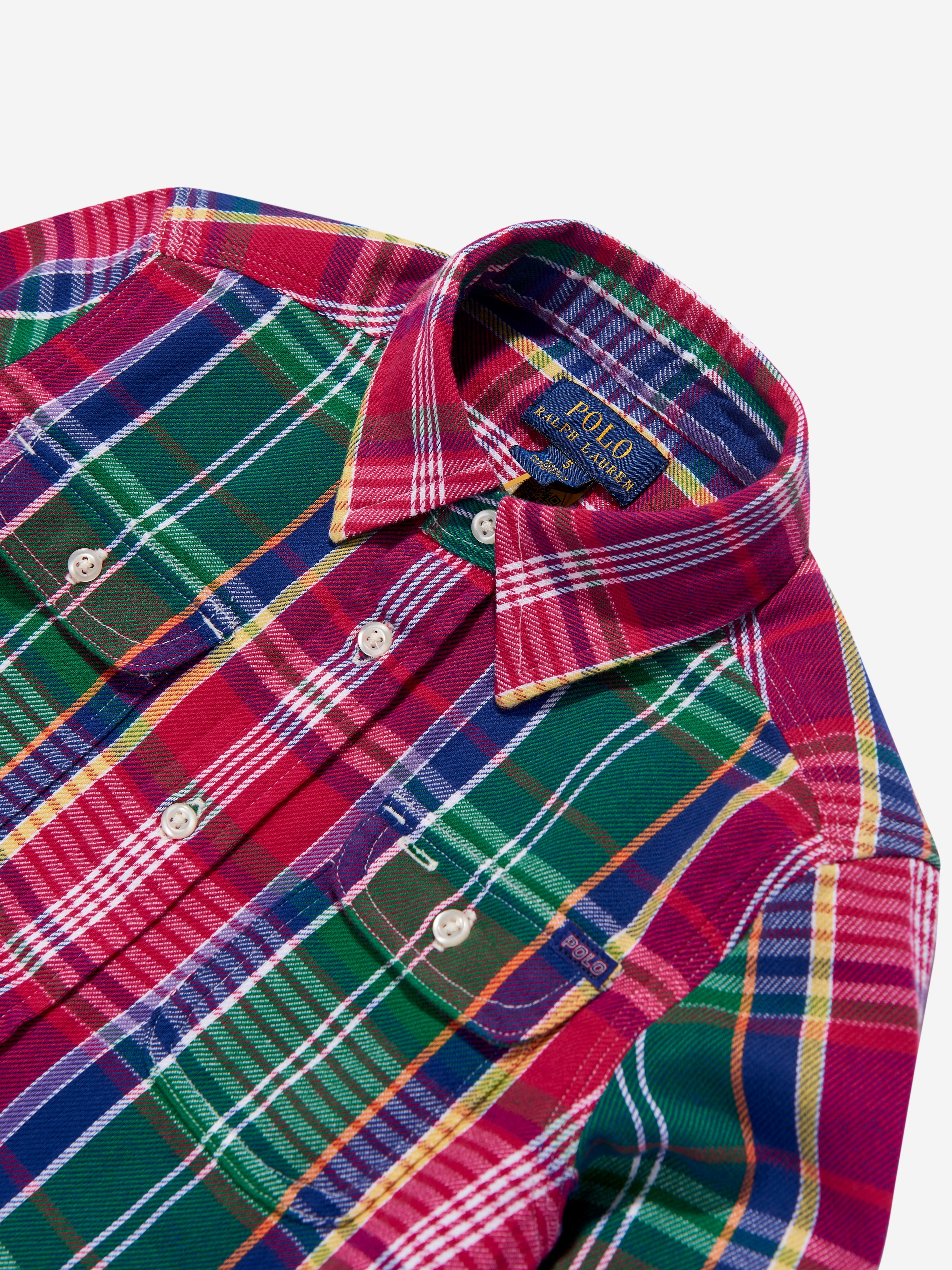 Boys Matlock Flannel Shirt in Red