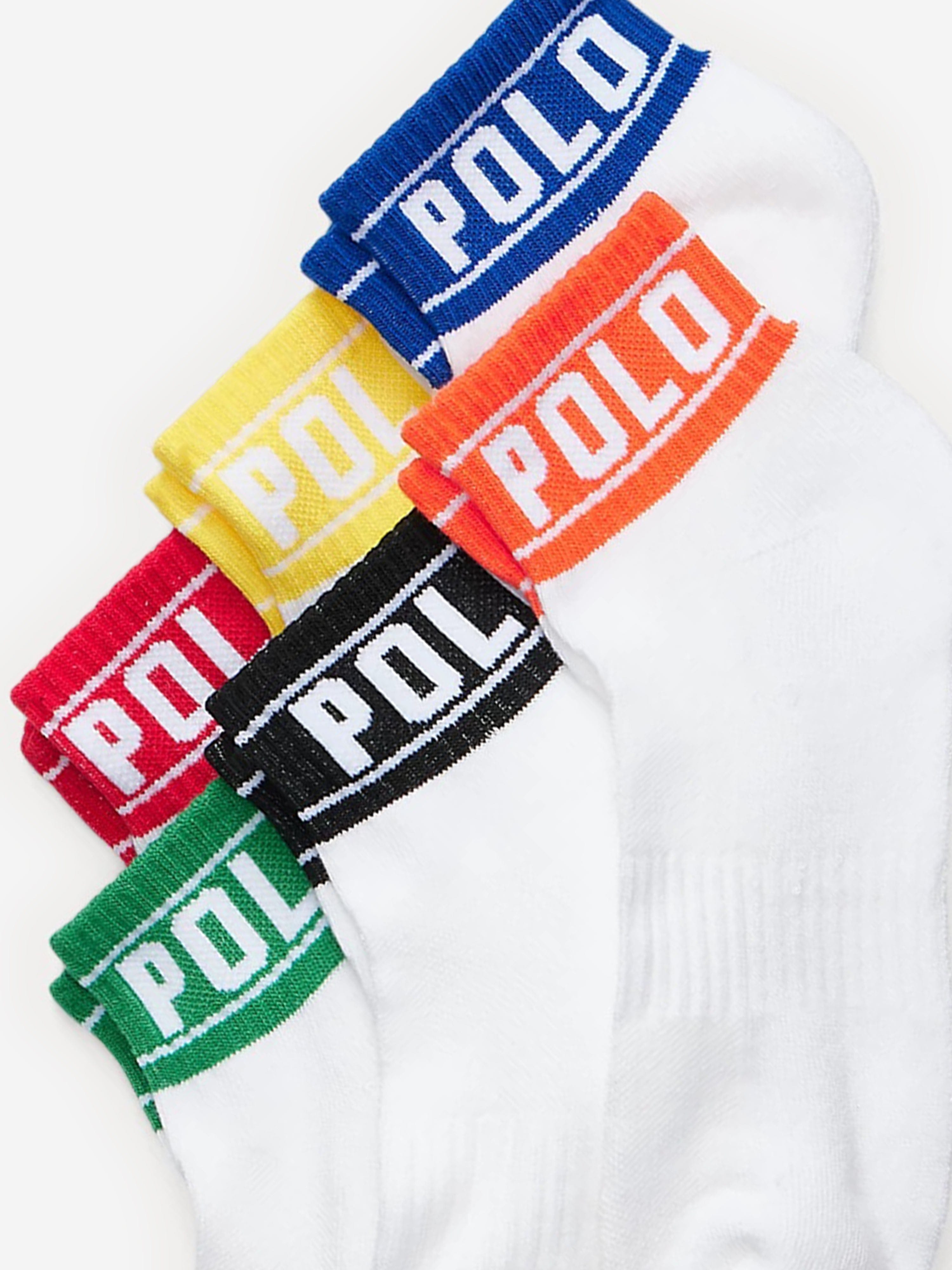 Ralph Lauren Boys Polo Stripe 6 Pack Socks Set in Multicolour