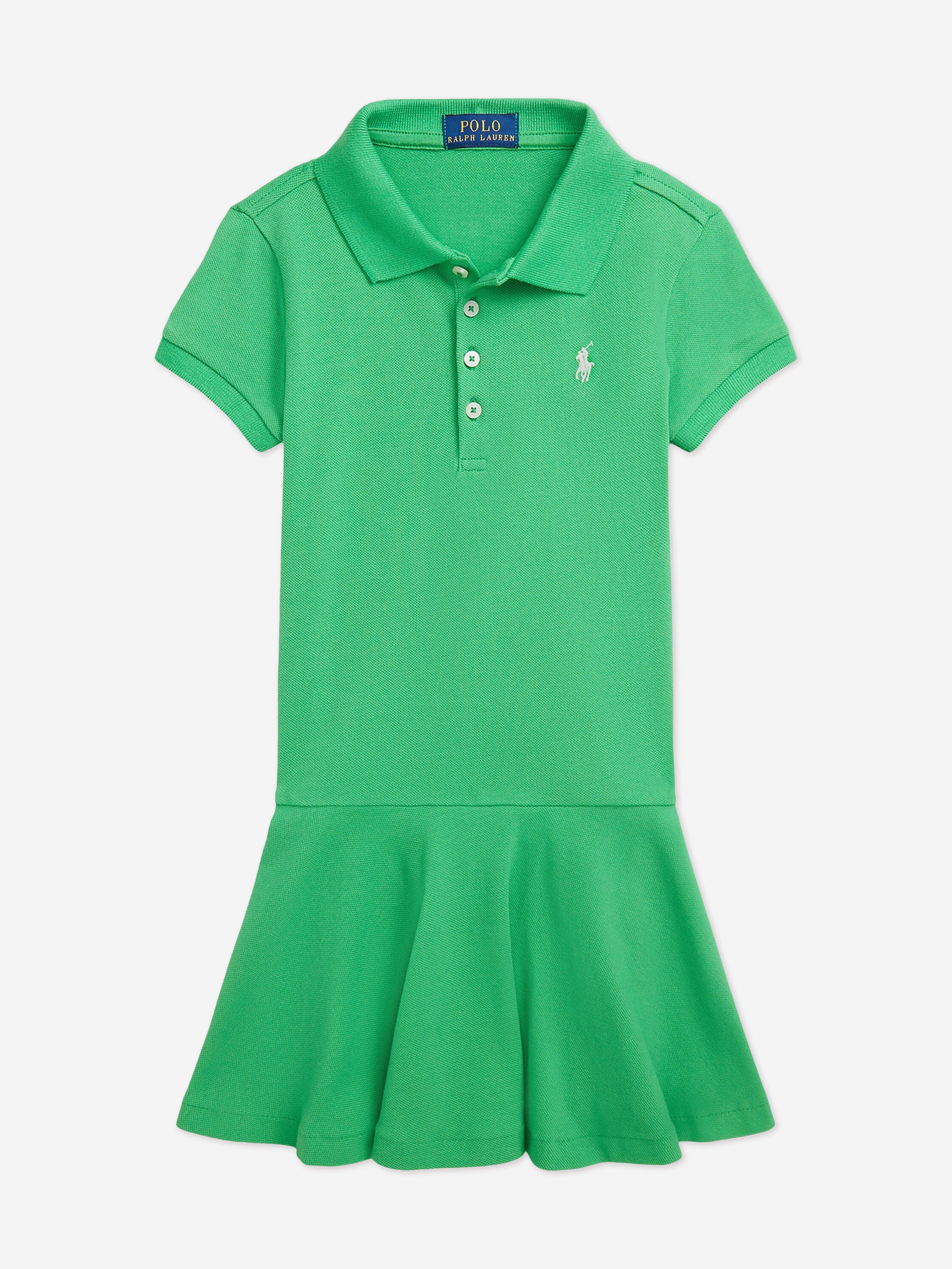 Ralph Lauren Girls Polo Dress in Green