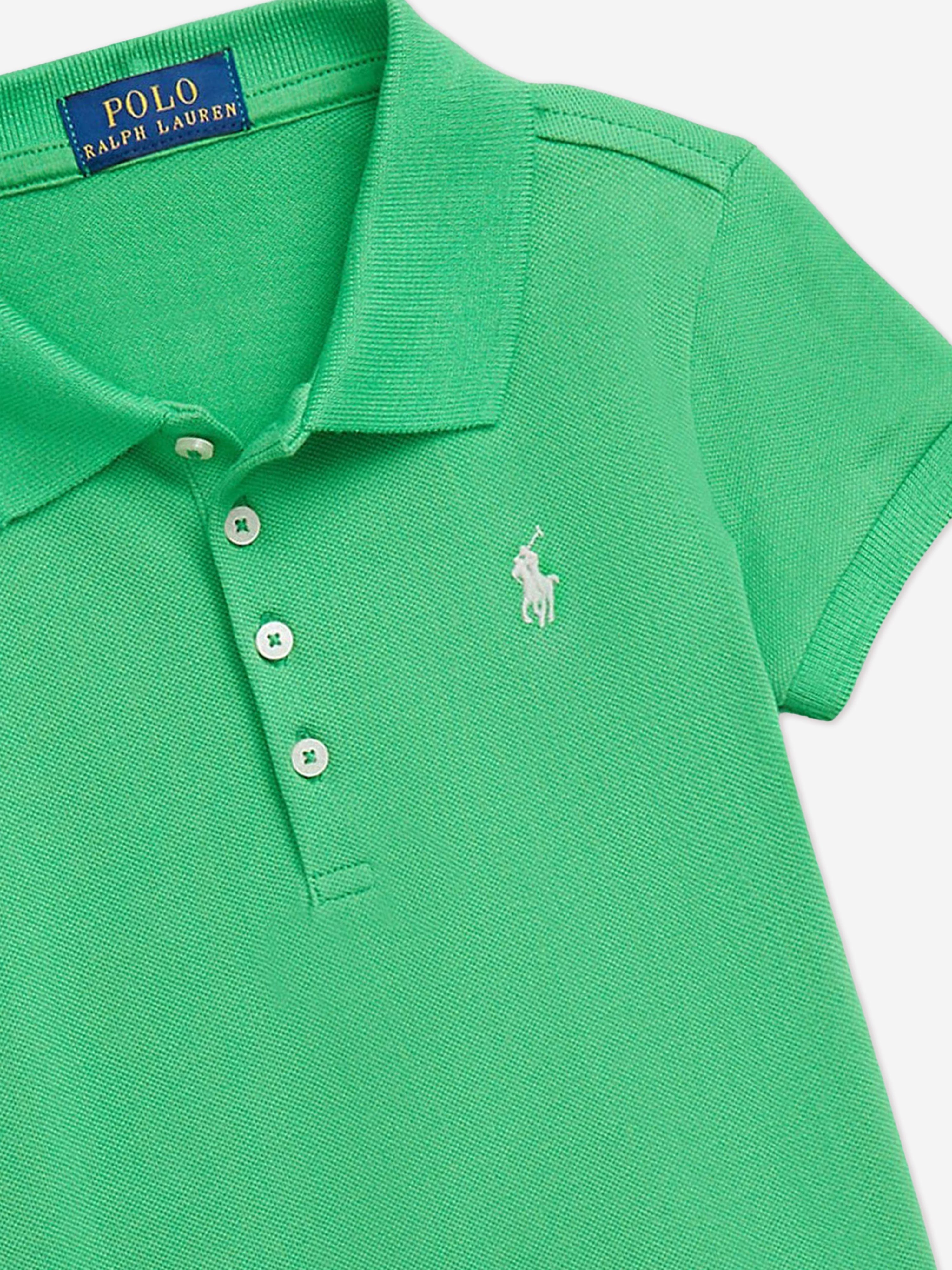 Ralph Lauren Girls Polo Dress in Green