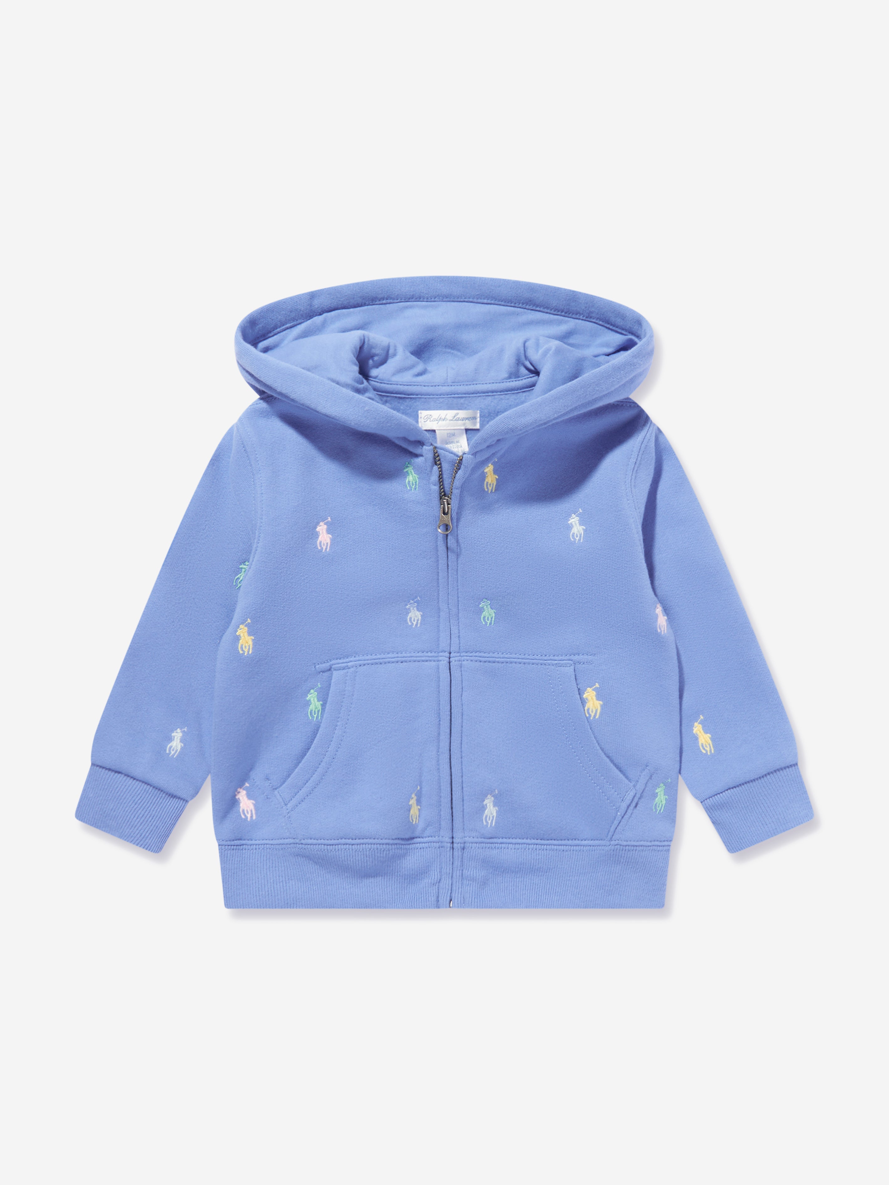 Baby Boys Logo Zip Up Top in Blue