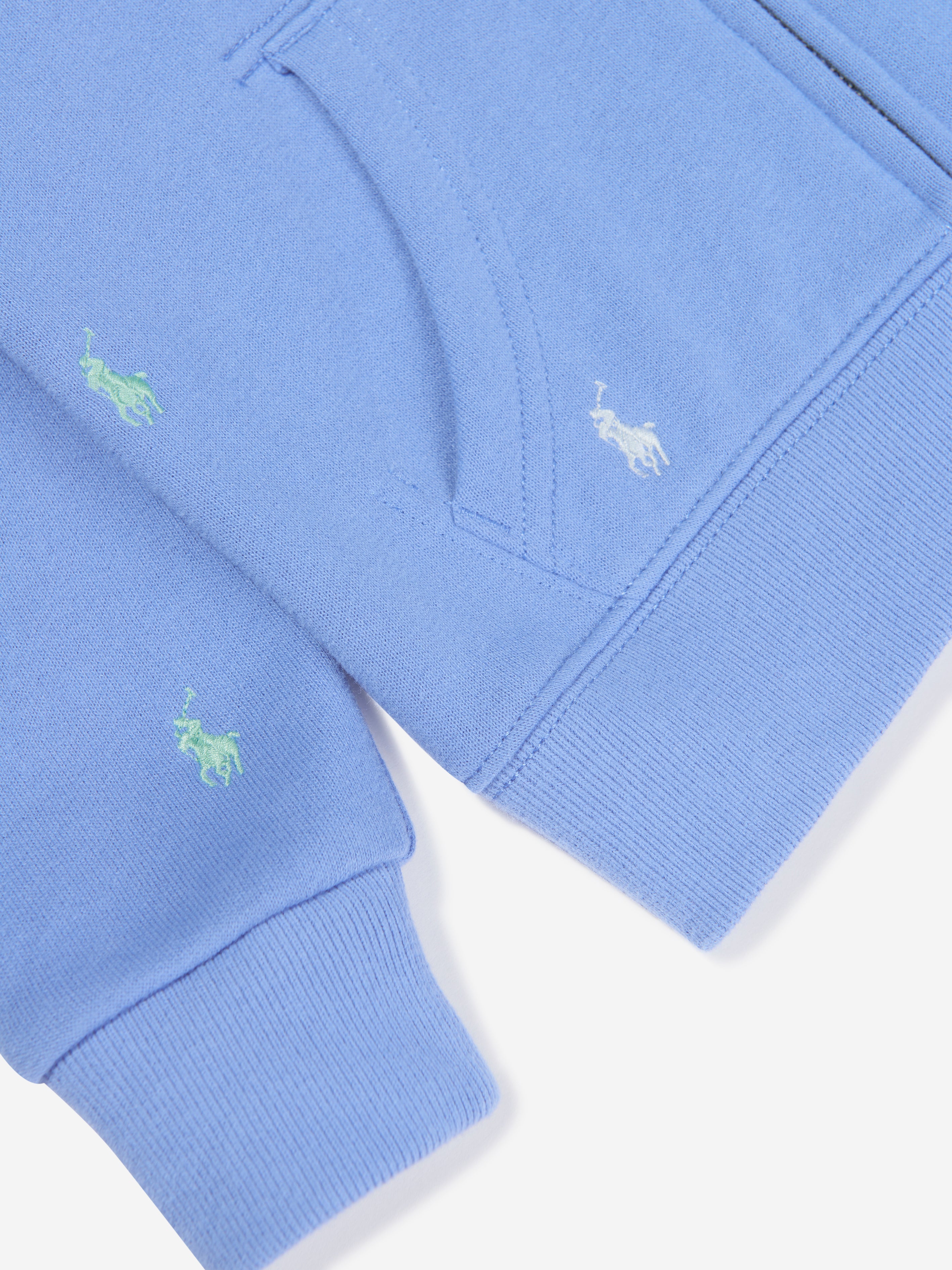 Boys Logo Zip Up Top in Blue