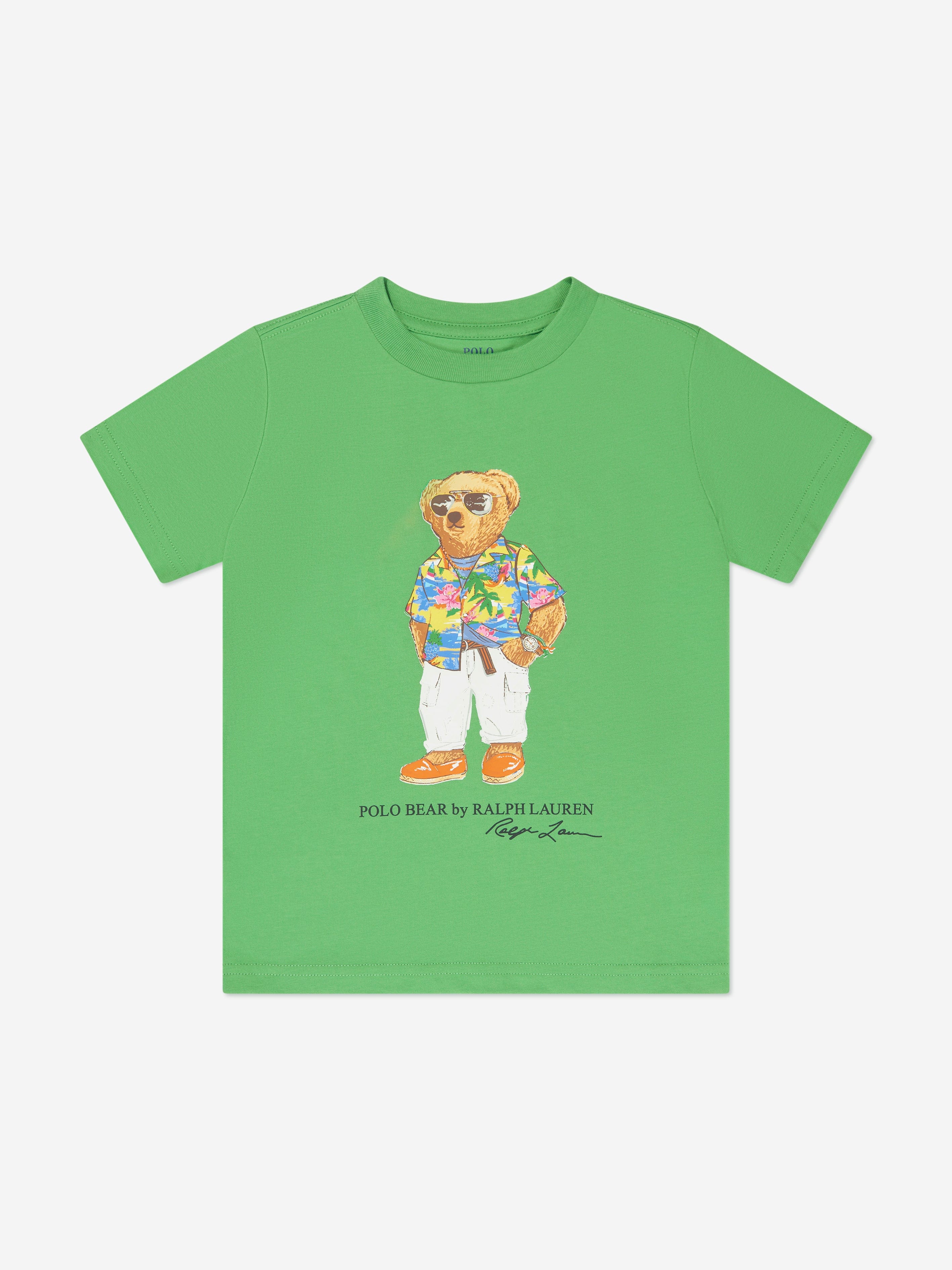 Ralph Lauren Boys Bear T-Shirt in Green