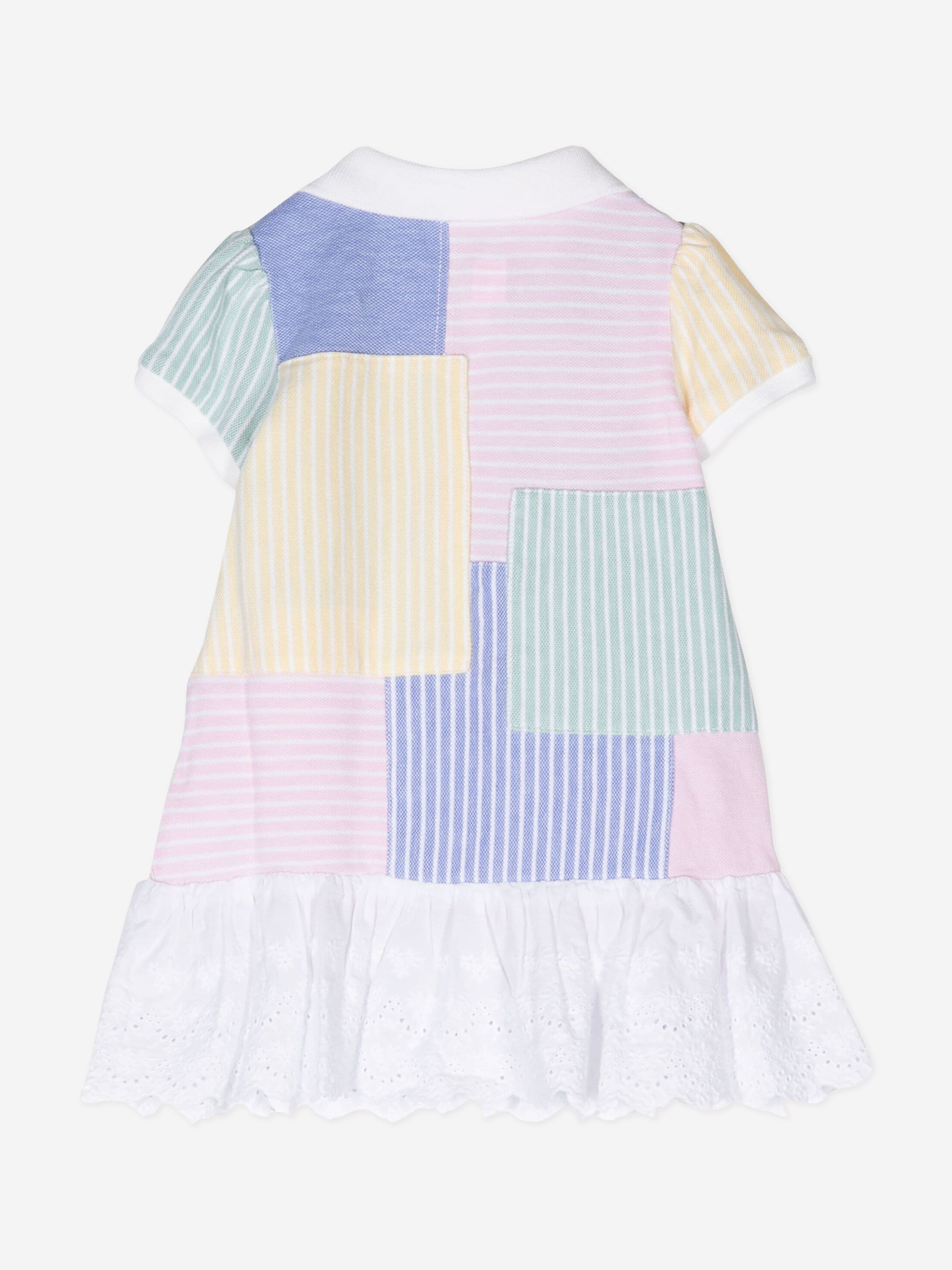Ralph Lauren Baby Girls Patchwork Dress in Multicolour