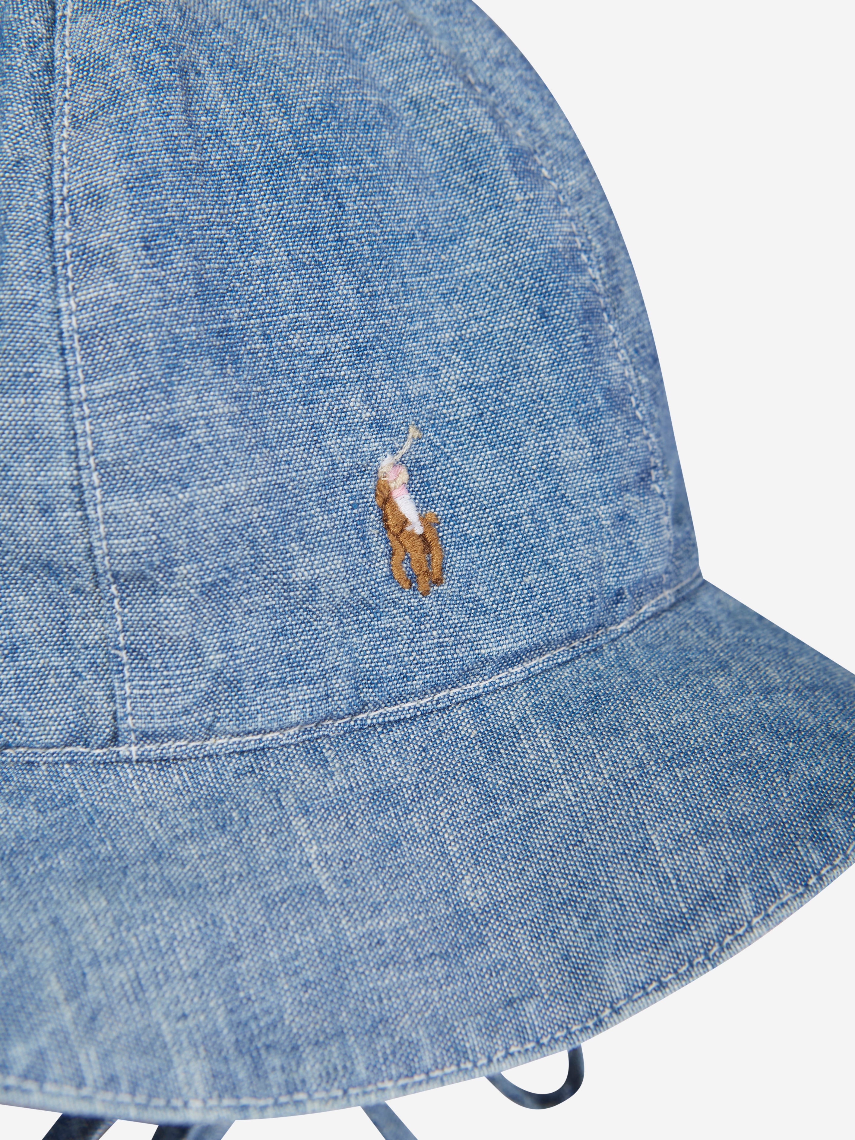 Baby Girls Chambray Sun Hat in Blue