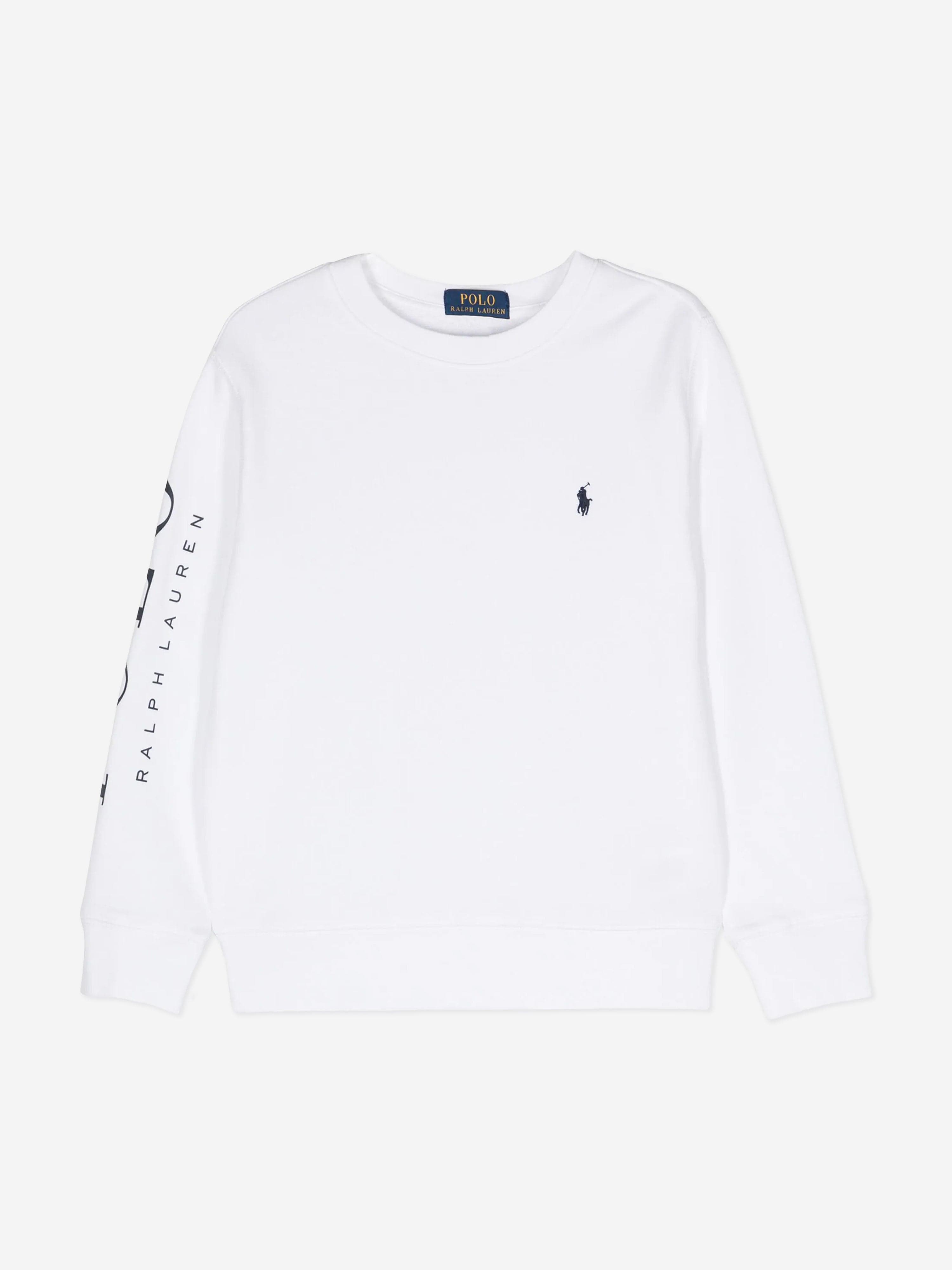Ralph Lauren Boys Polo Sweatshirt in White