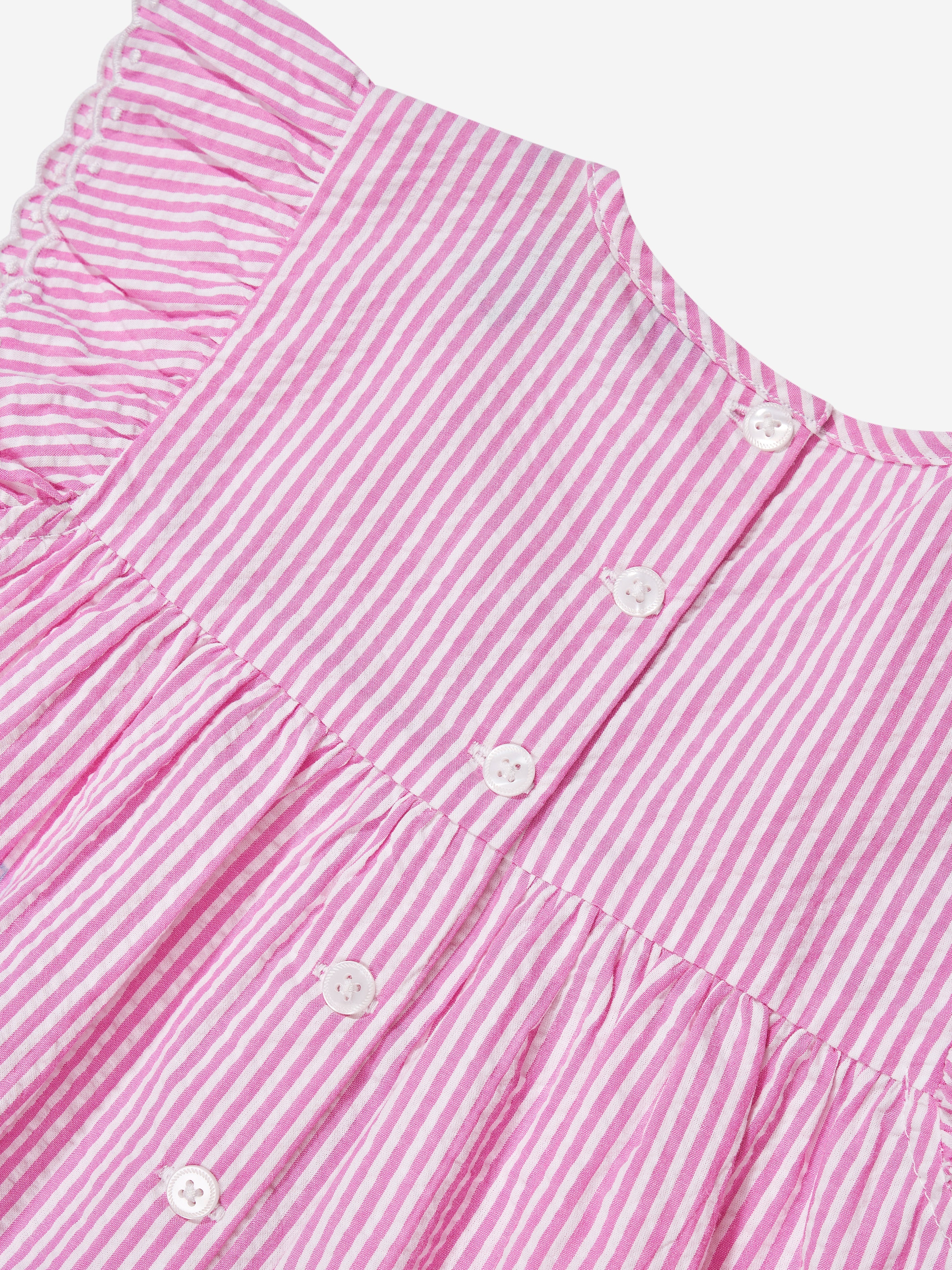 Girls Striped Blouse in Pink