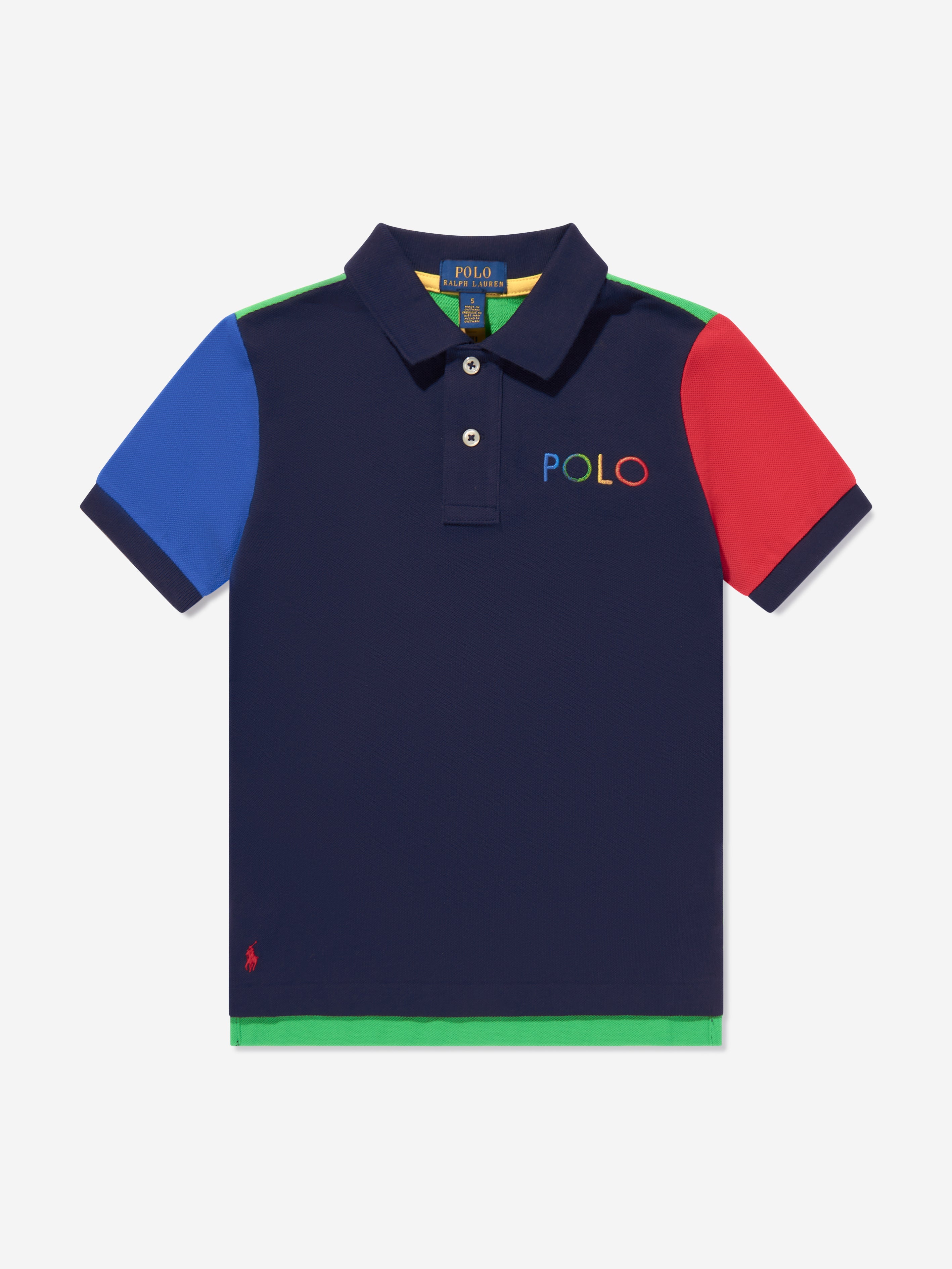 Boys Logo Polo Shirt in Navy