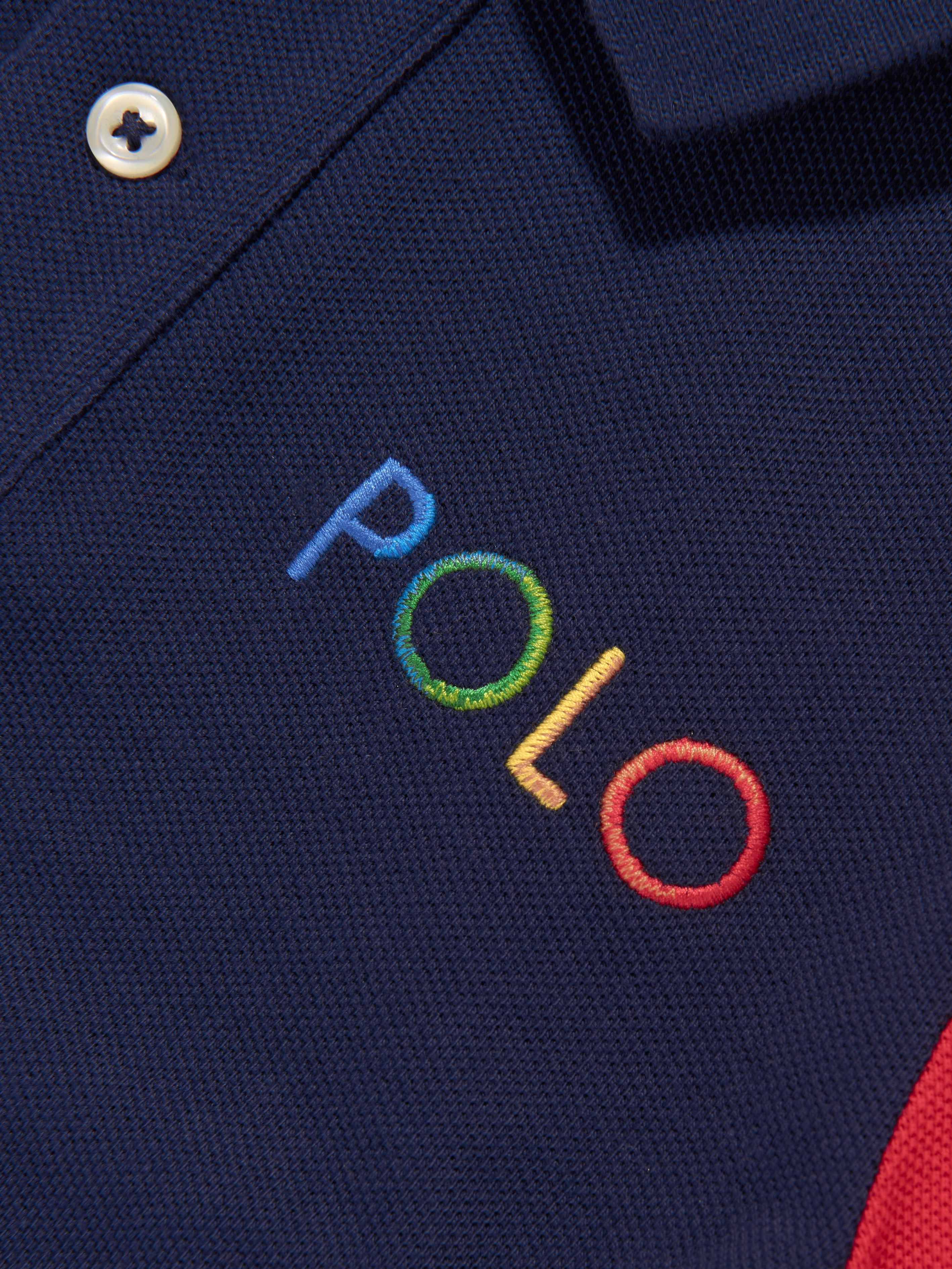 Boys Logo Polo Shirt in Navy