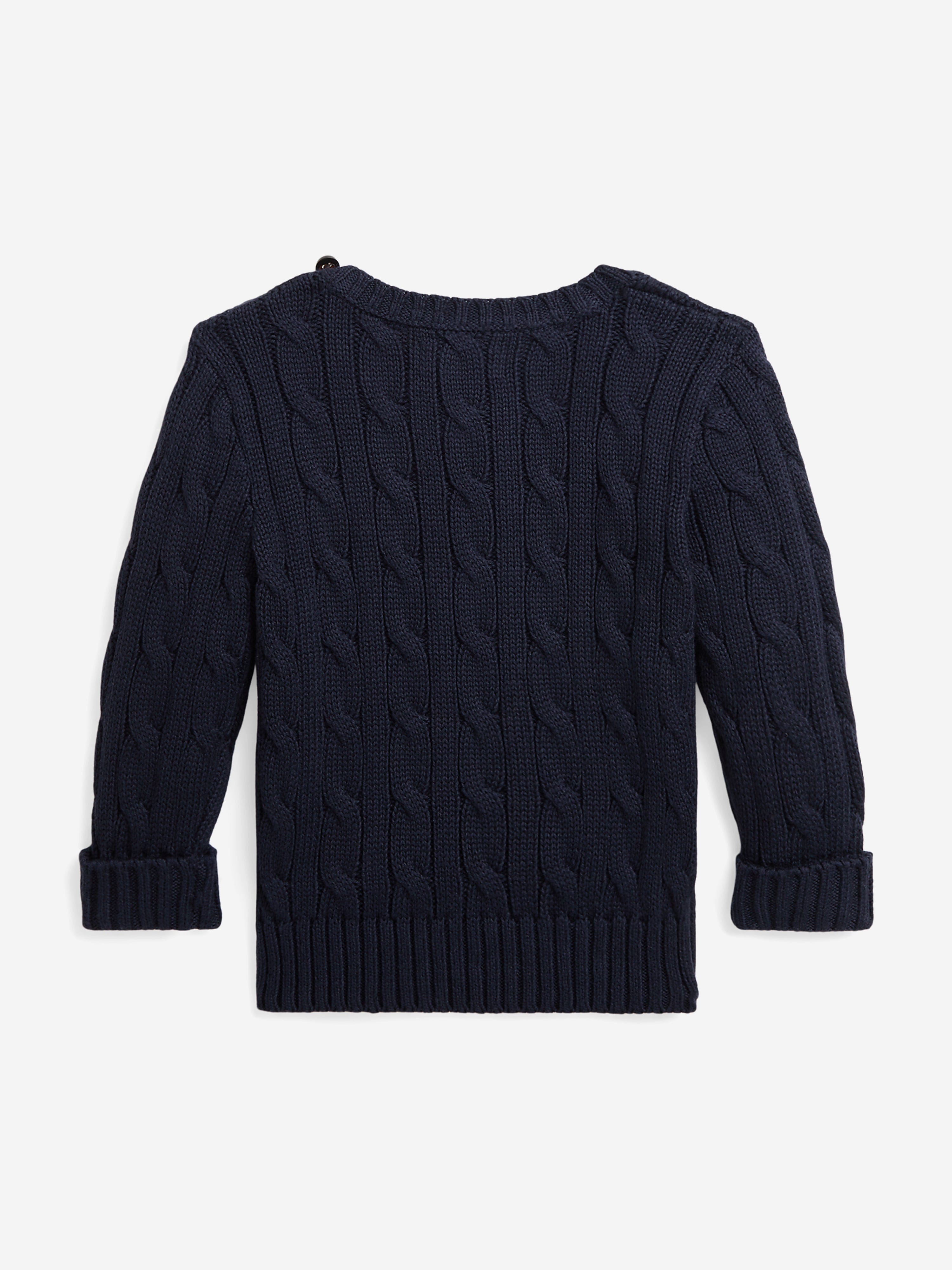 Baby Boys Cable Knit Jumper in Navy
