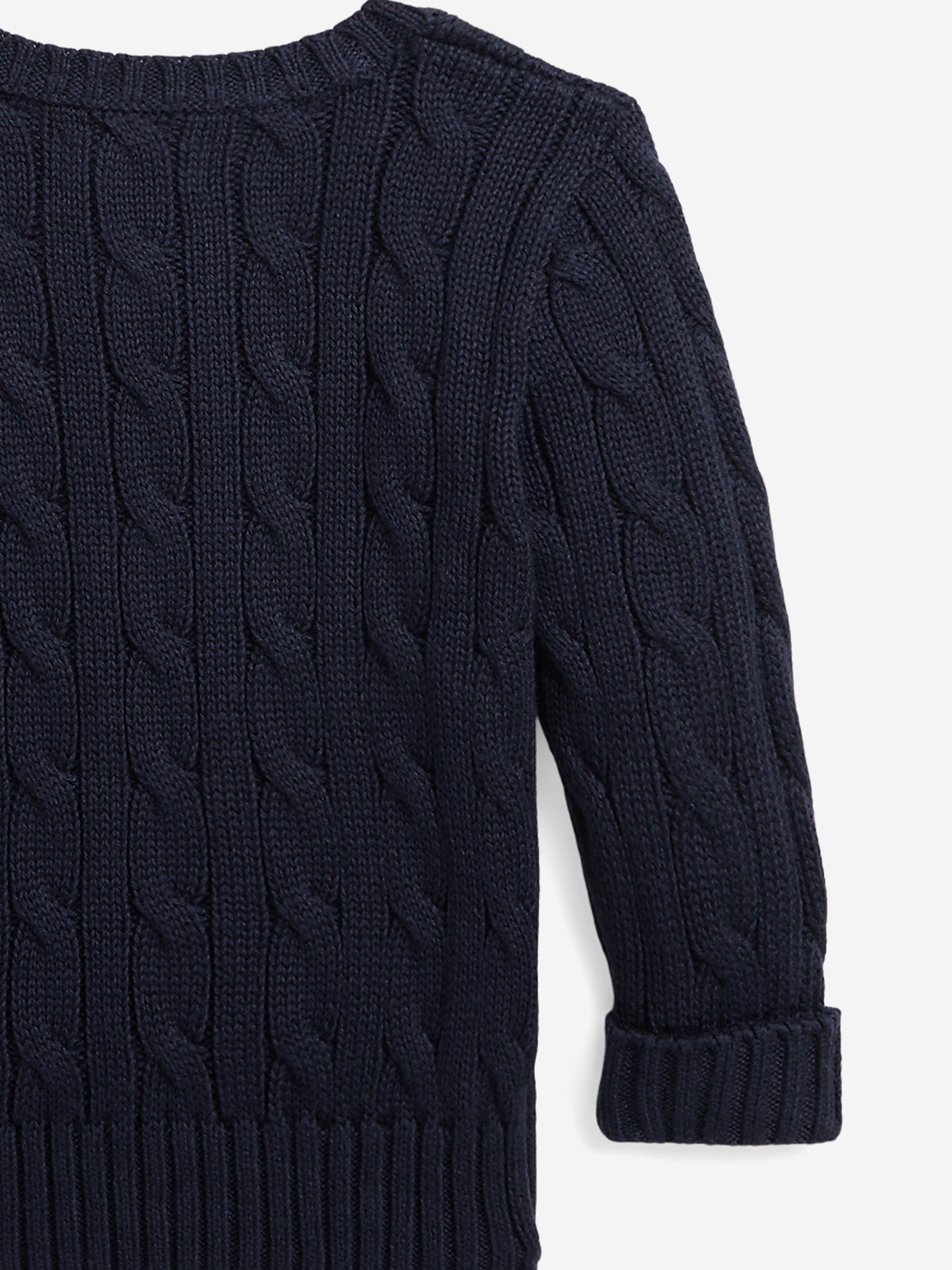 Baby Boys Cable Knit Jumper in Navy