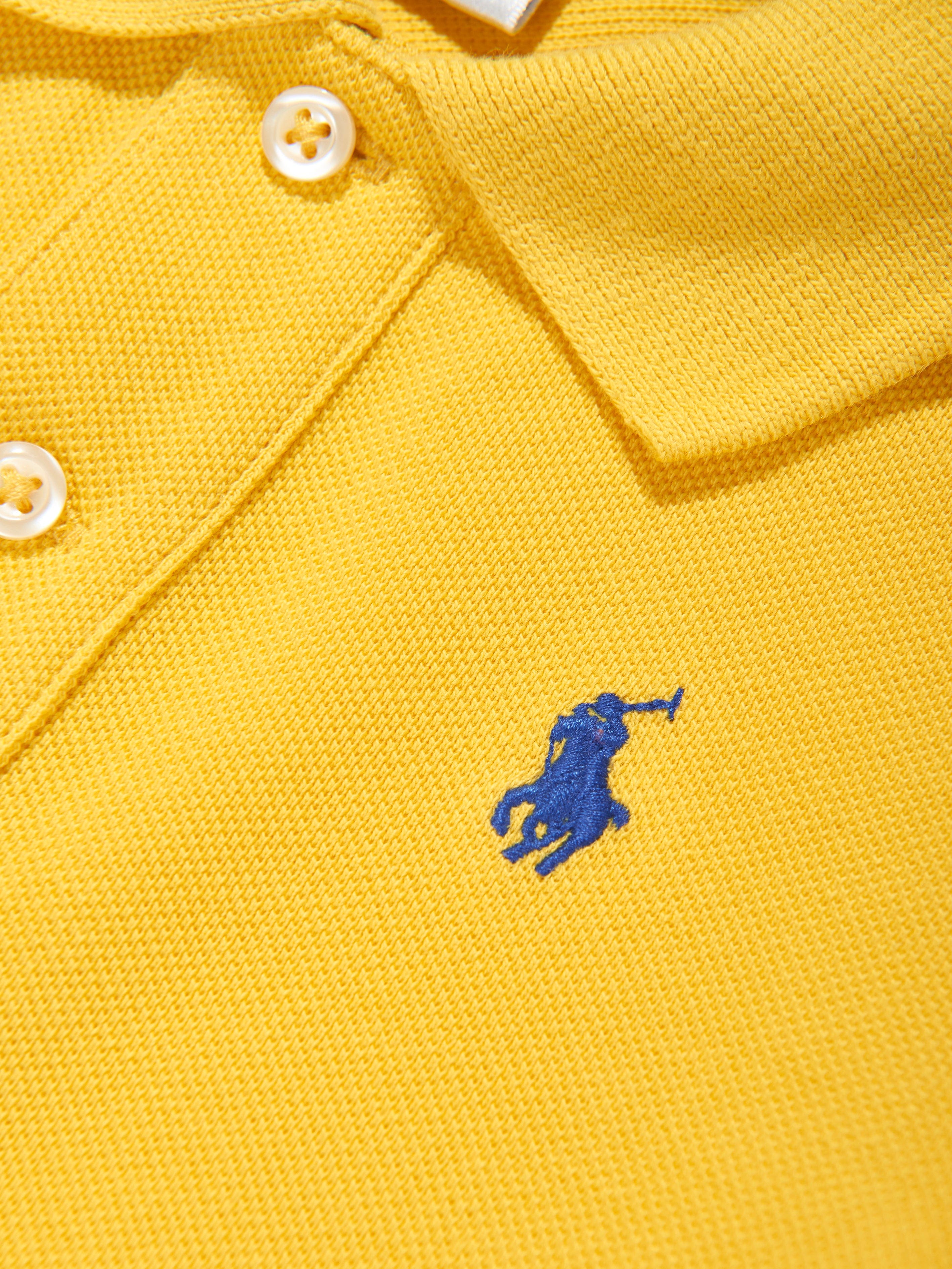 Baby Boys Logo Polo Shirt in Yellow
