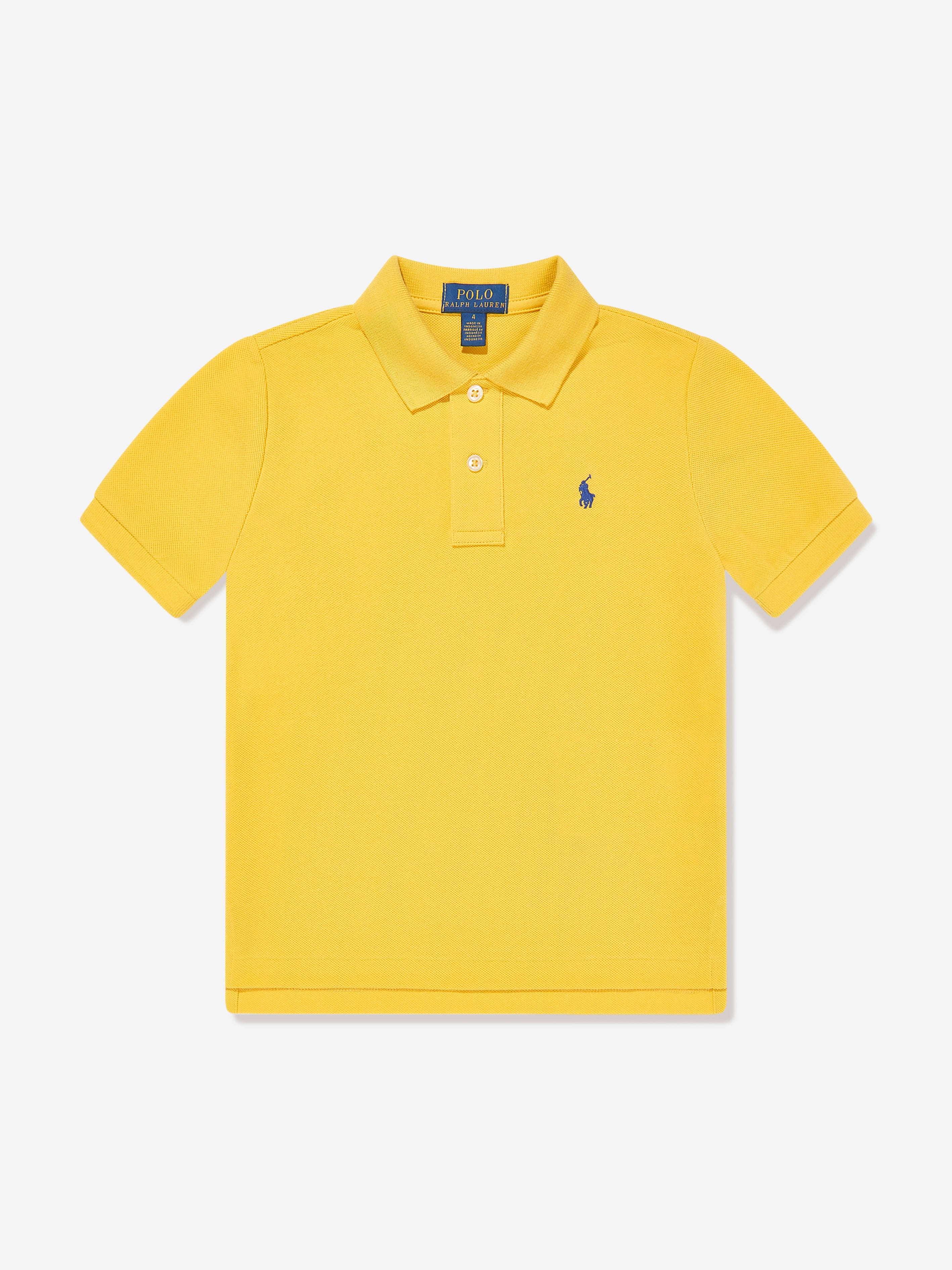 Boys Logo Polo Shirt in Yellow