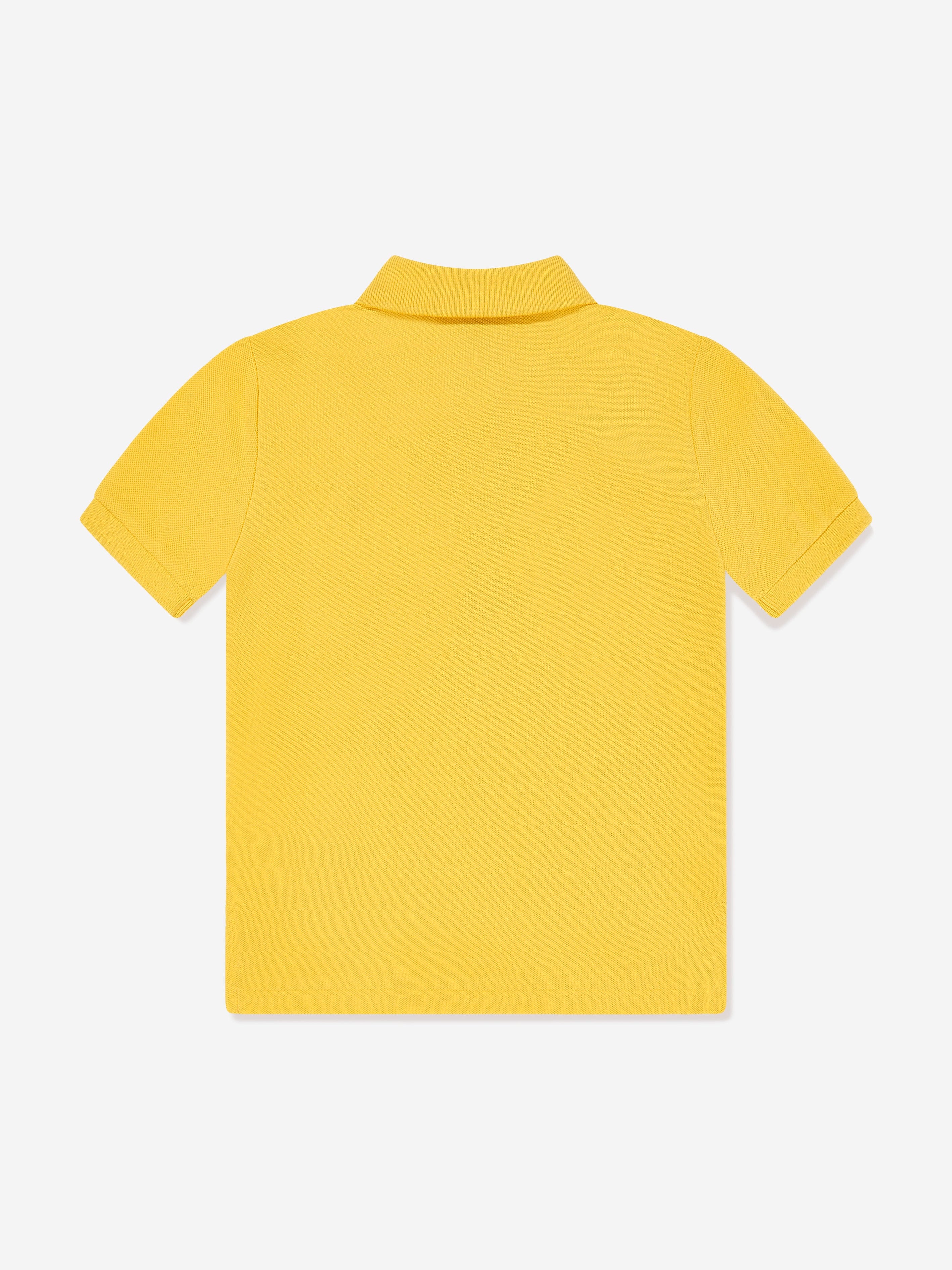 Boys Slim Fit Polo Shirt in Yellow