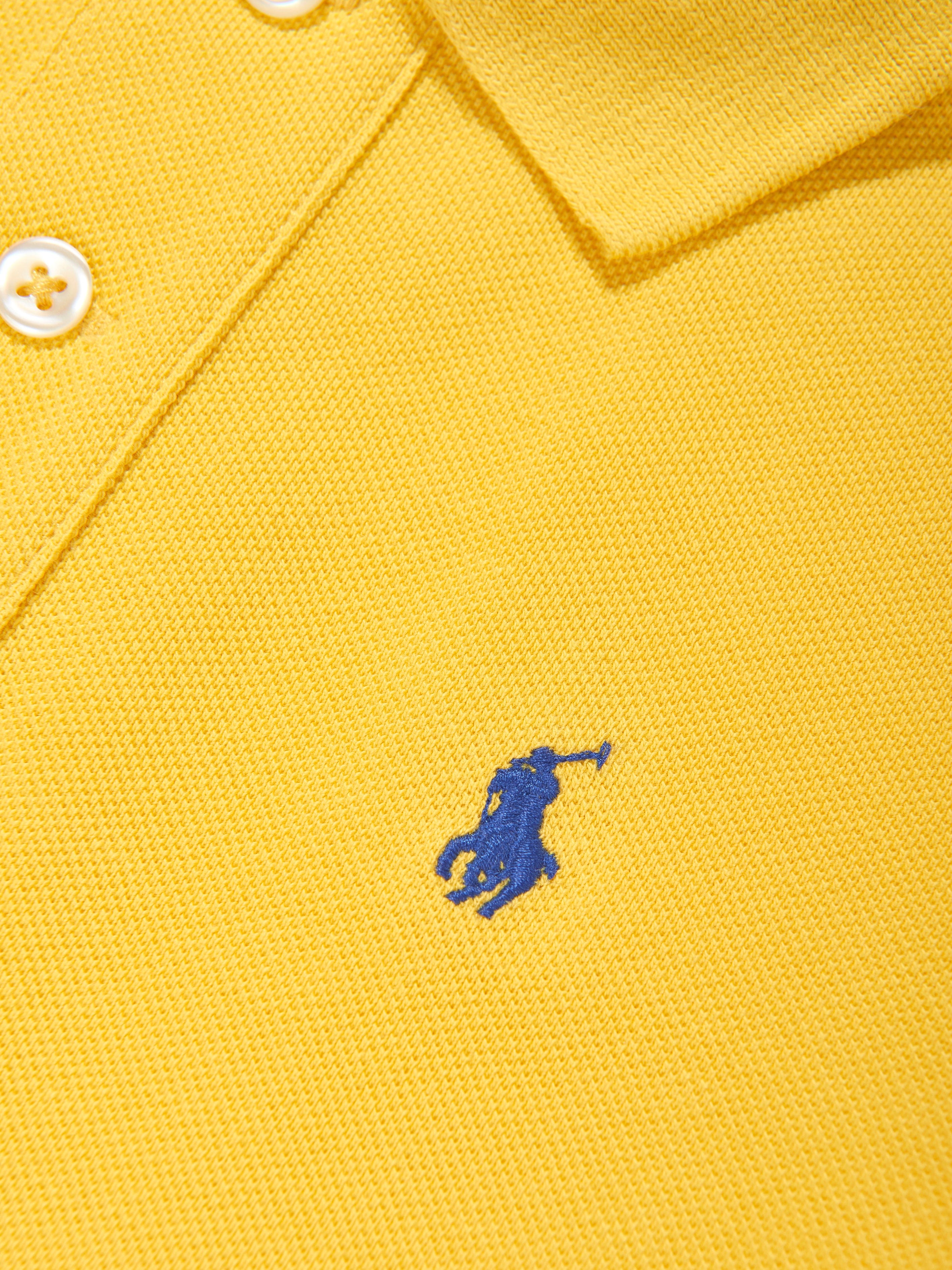 Boys Slim Fit Polo Shirt in Yellow