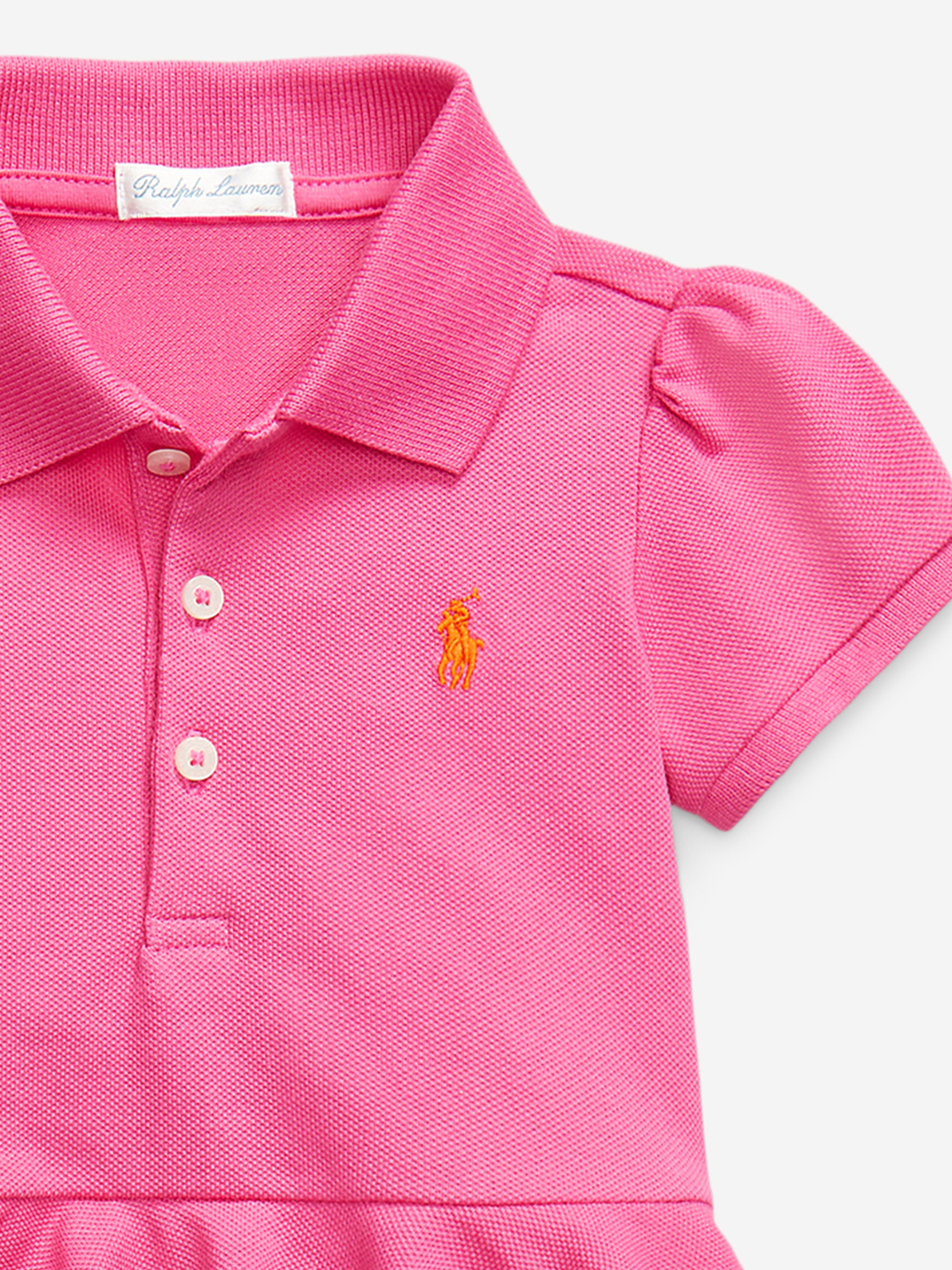 Baby Girls Peplum Bubble Romper in Pink