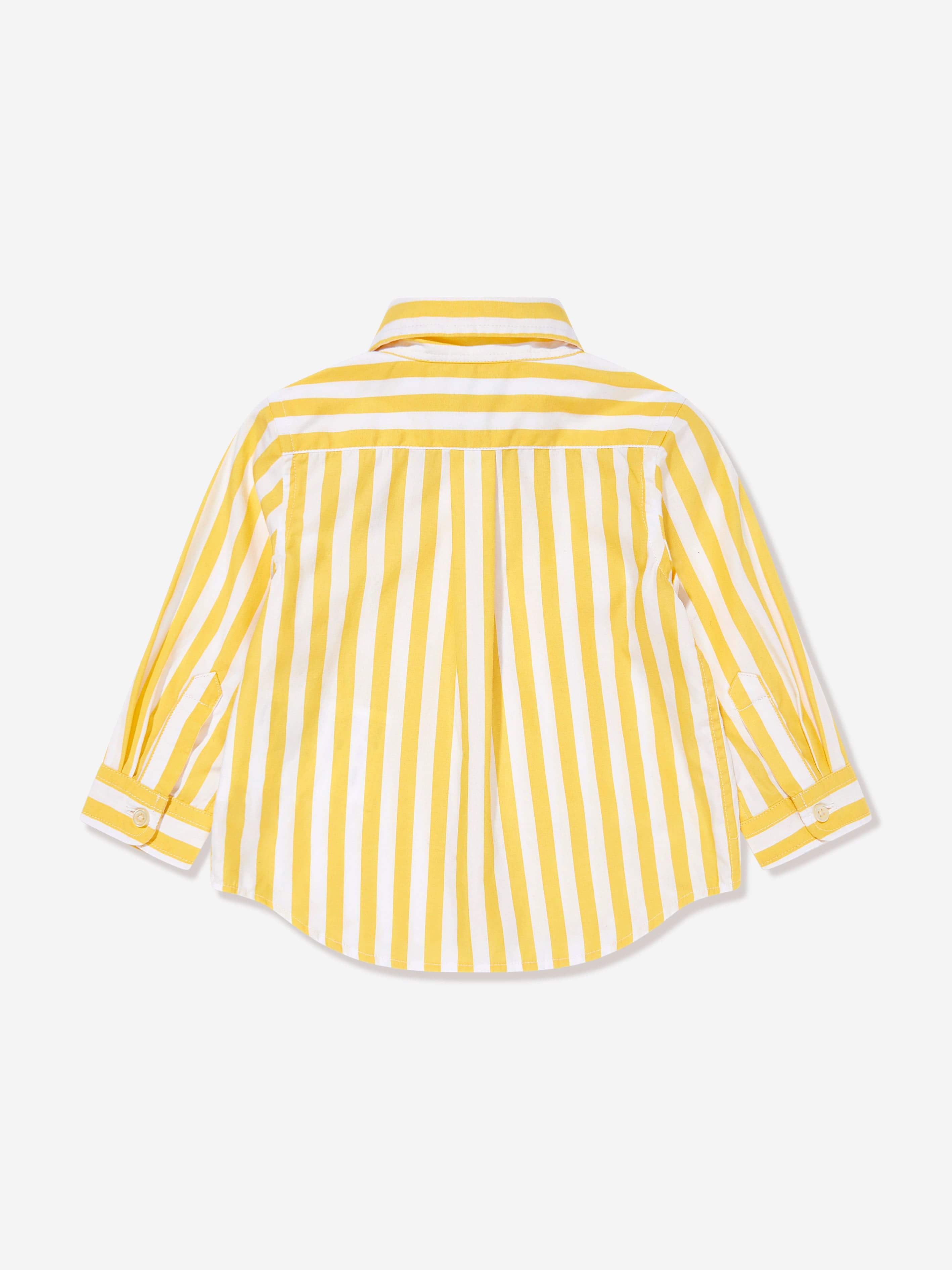 Baby Boys Striped Shirt in Yellow