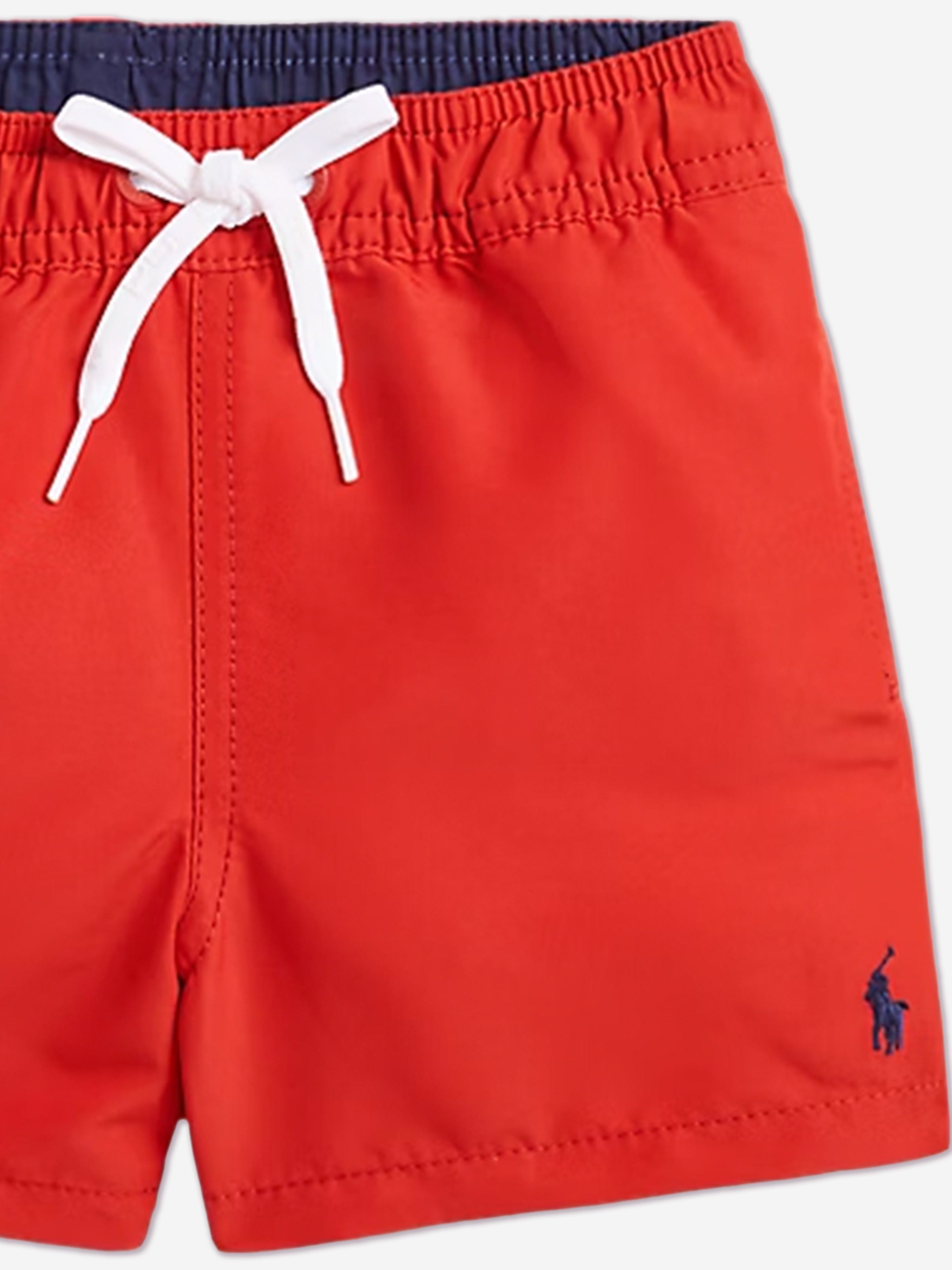 Boys Logo Swim Shorts in Red