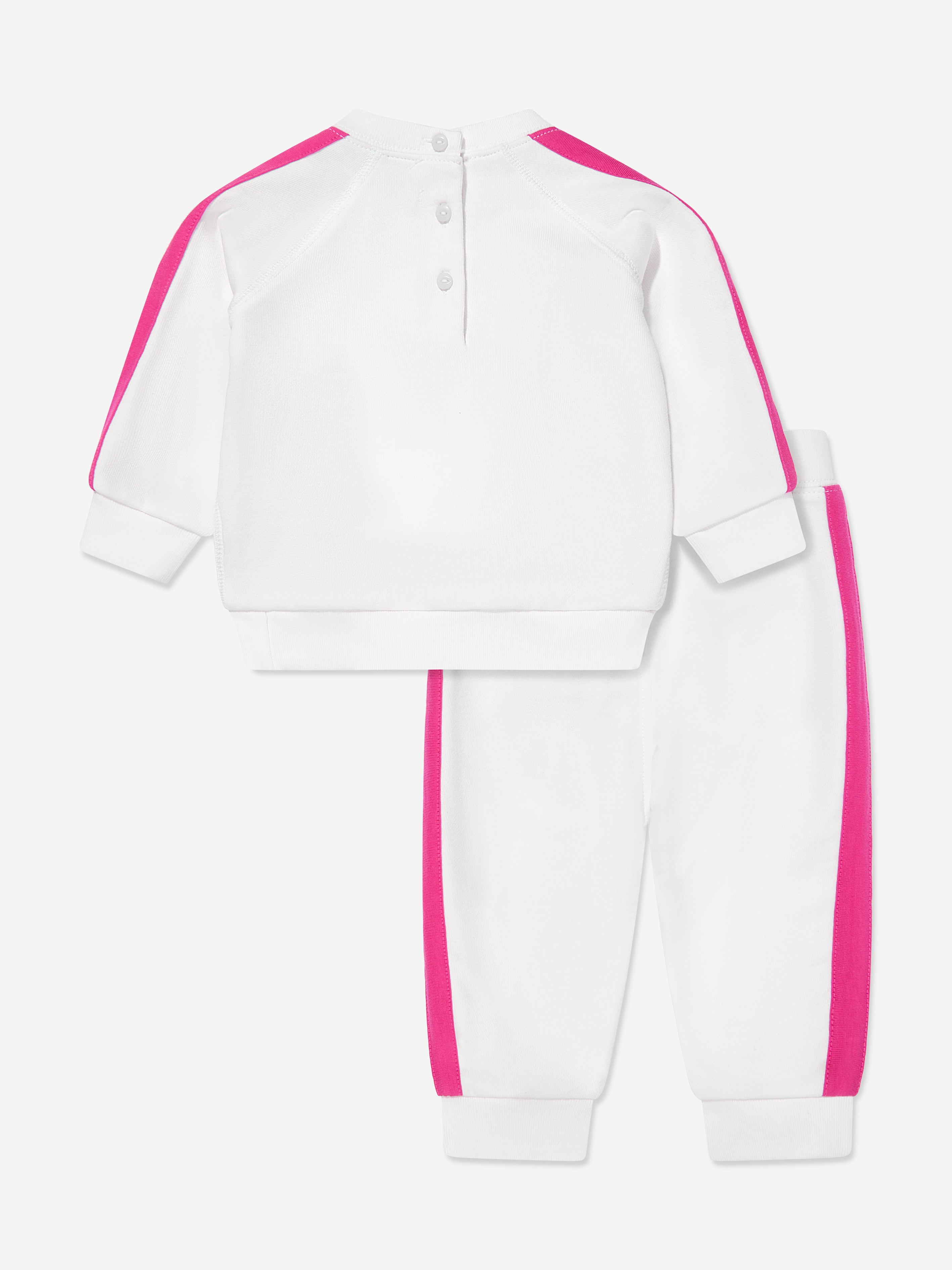 Baby Girls Big Pony Tracksuit in White
