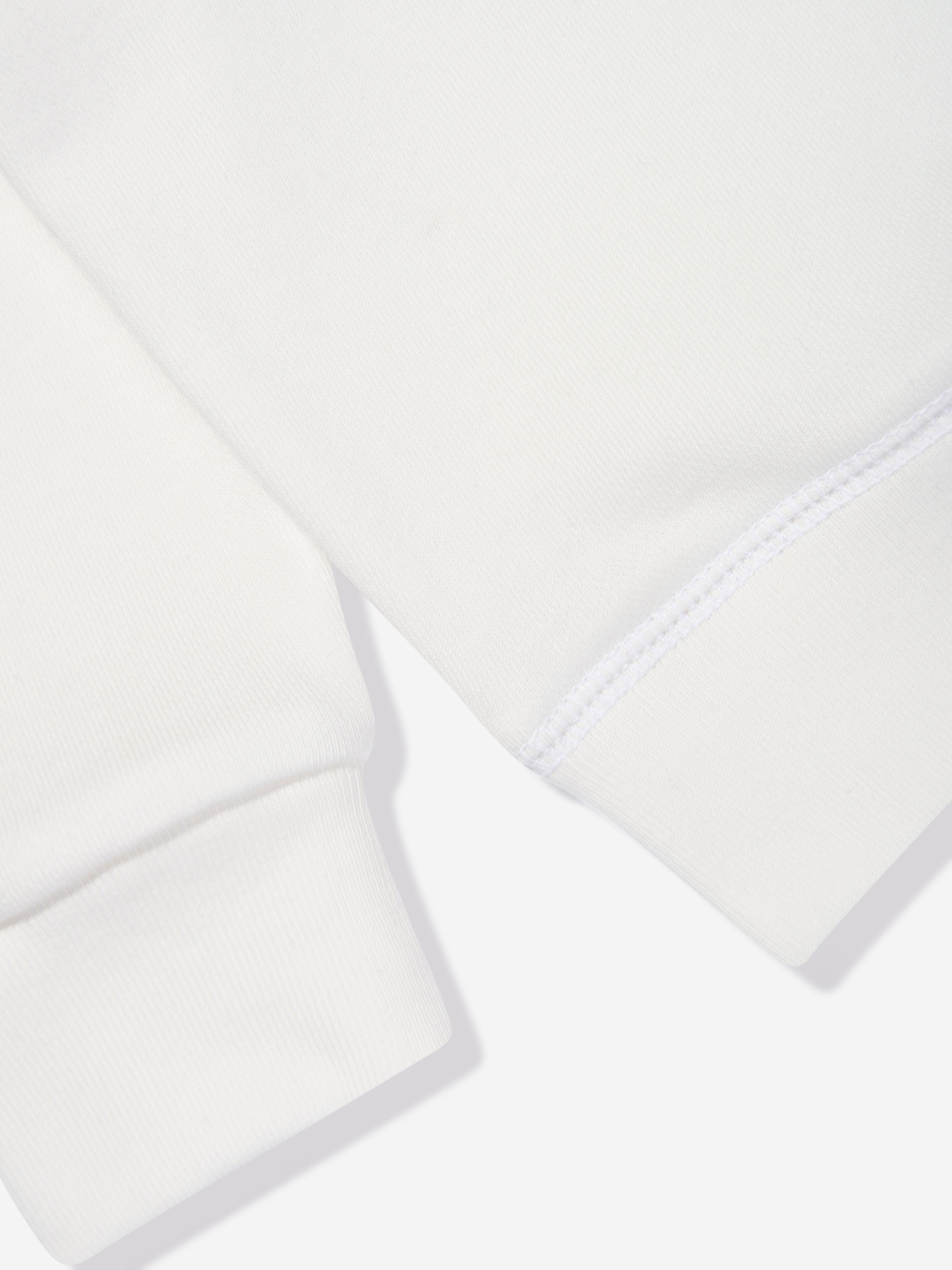 Boys Polo Sweatshirt in White