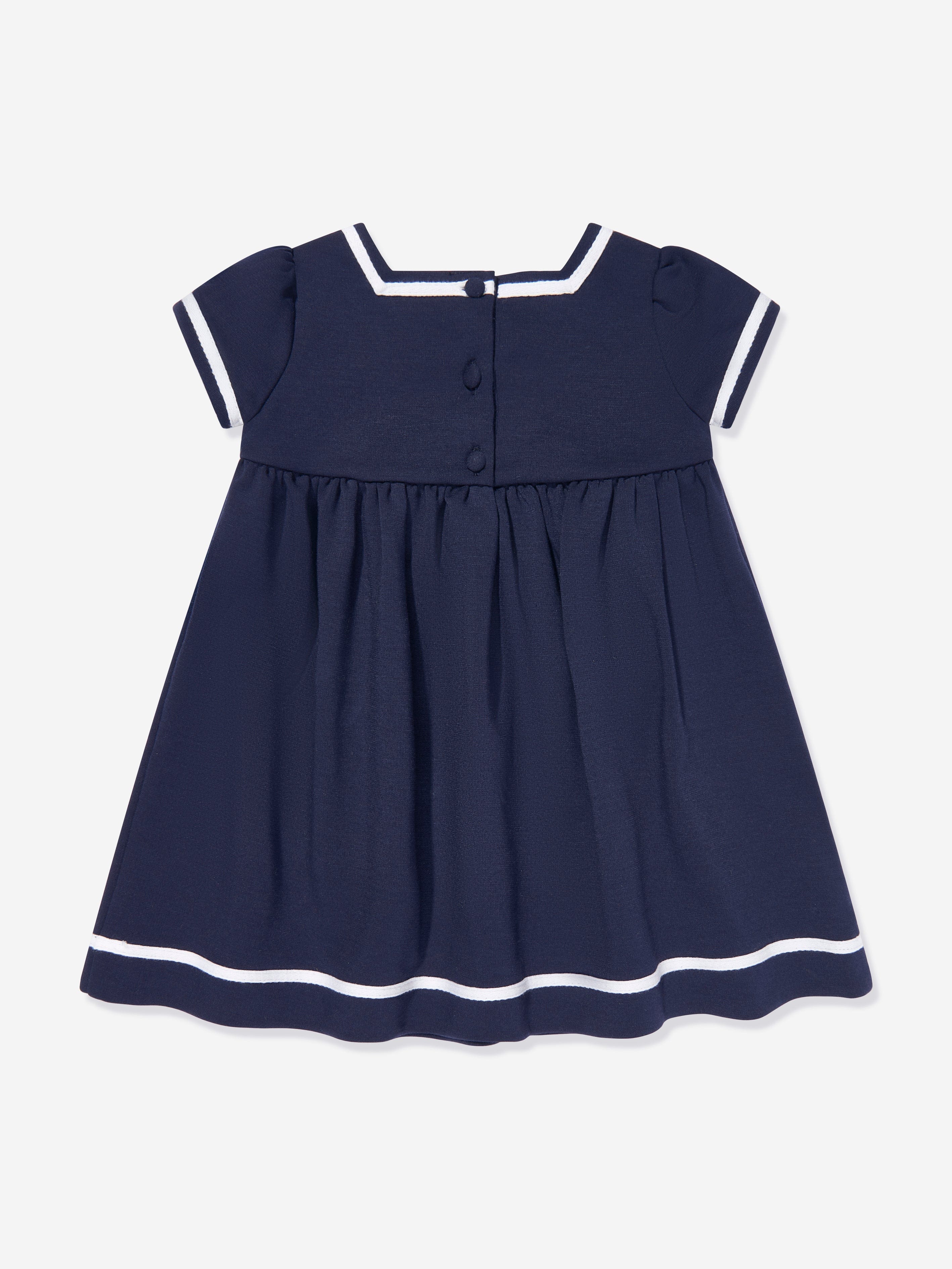 Baby Girls Nautical Dress in Navy