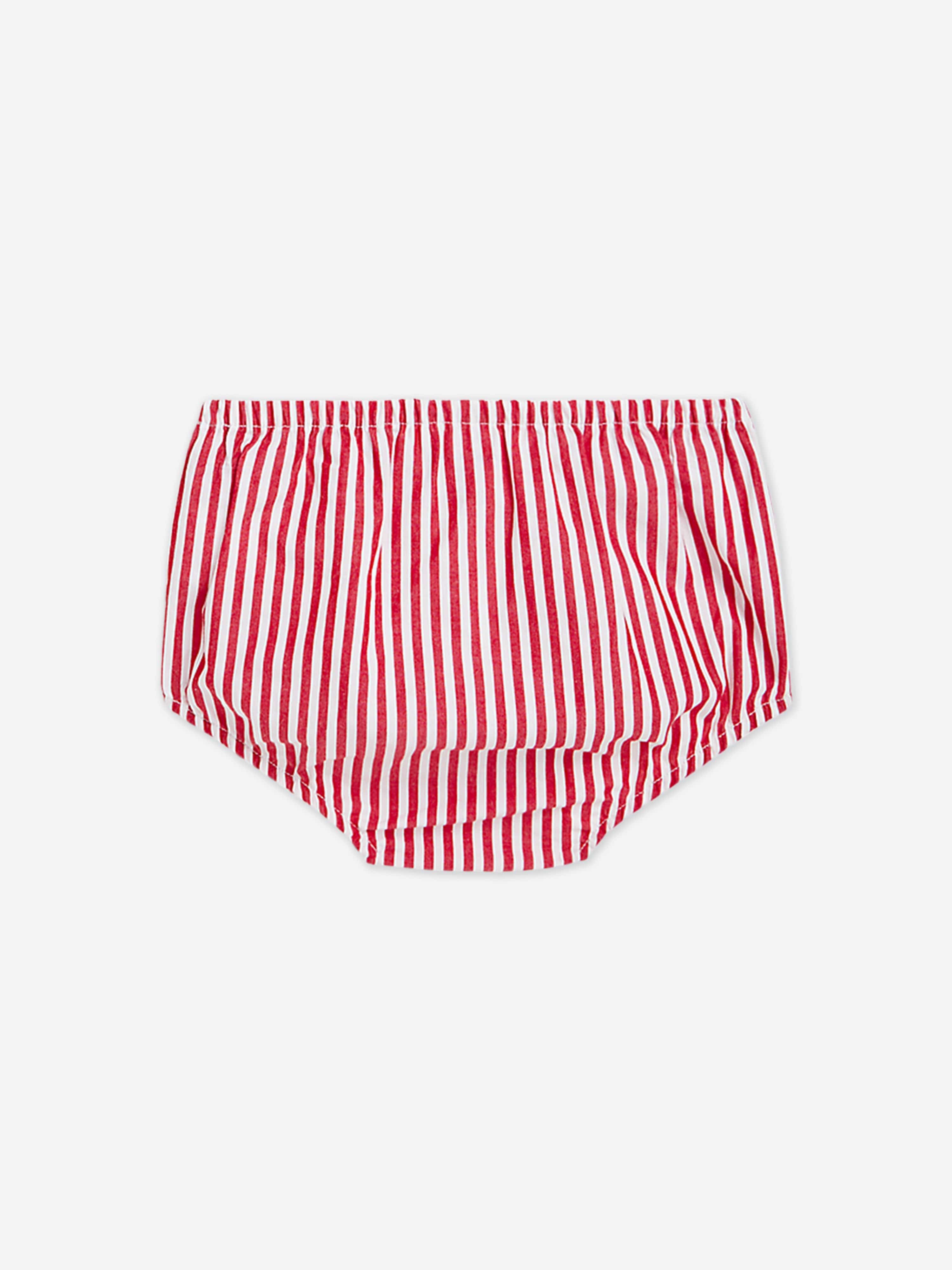 Baby Girls Striped Shirt Dress in Multicolour