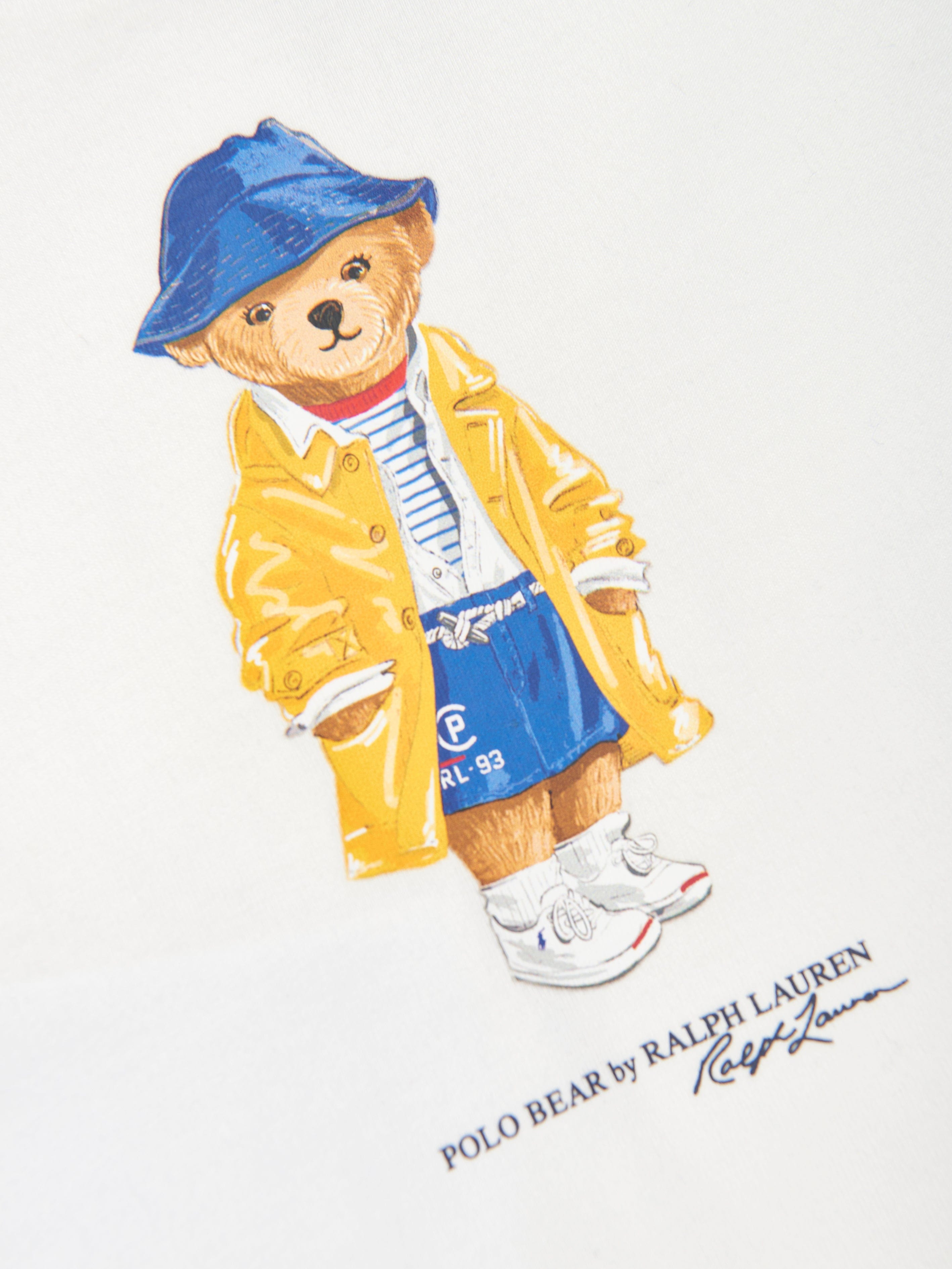 Ralph Lauren Baby Girls Polo Bear Peplum T-Shirt in White