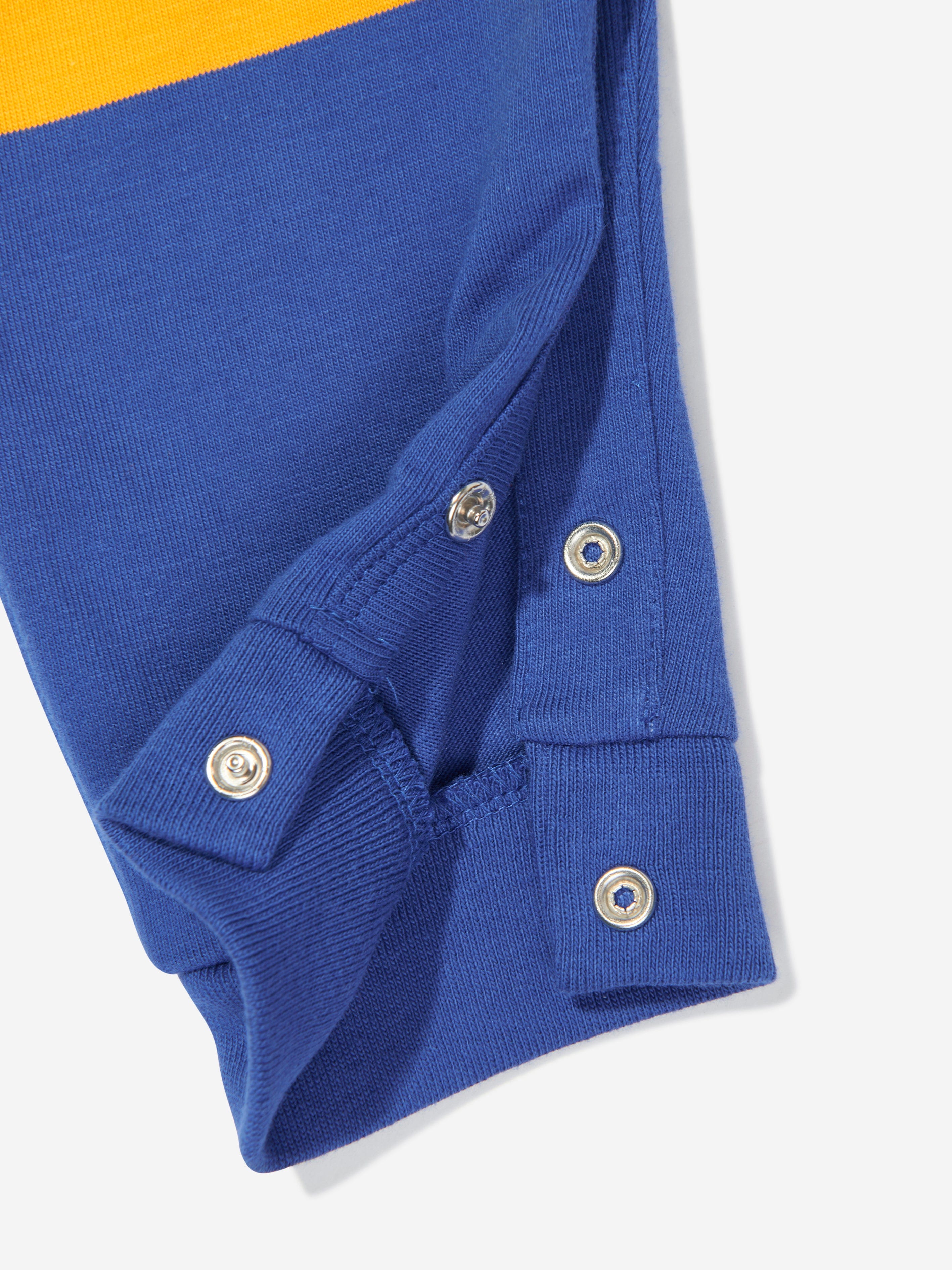 Baby Boys Striped Coverall in Multicolour