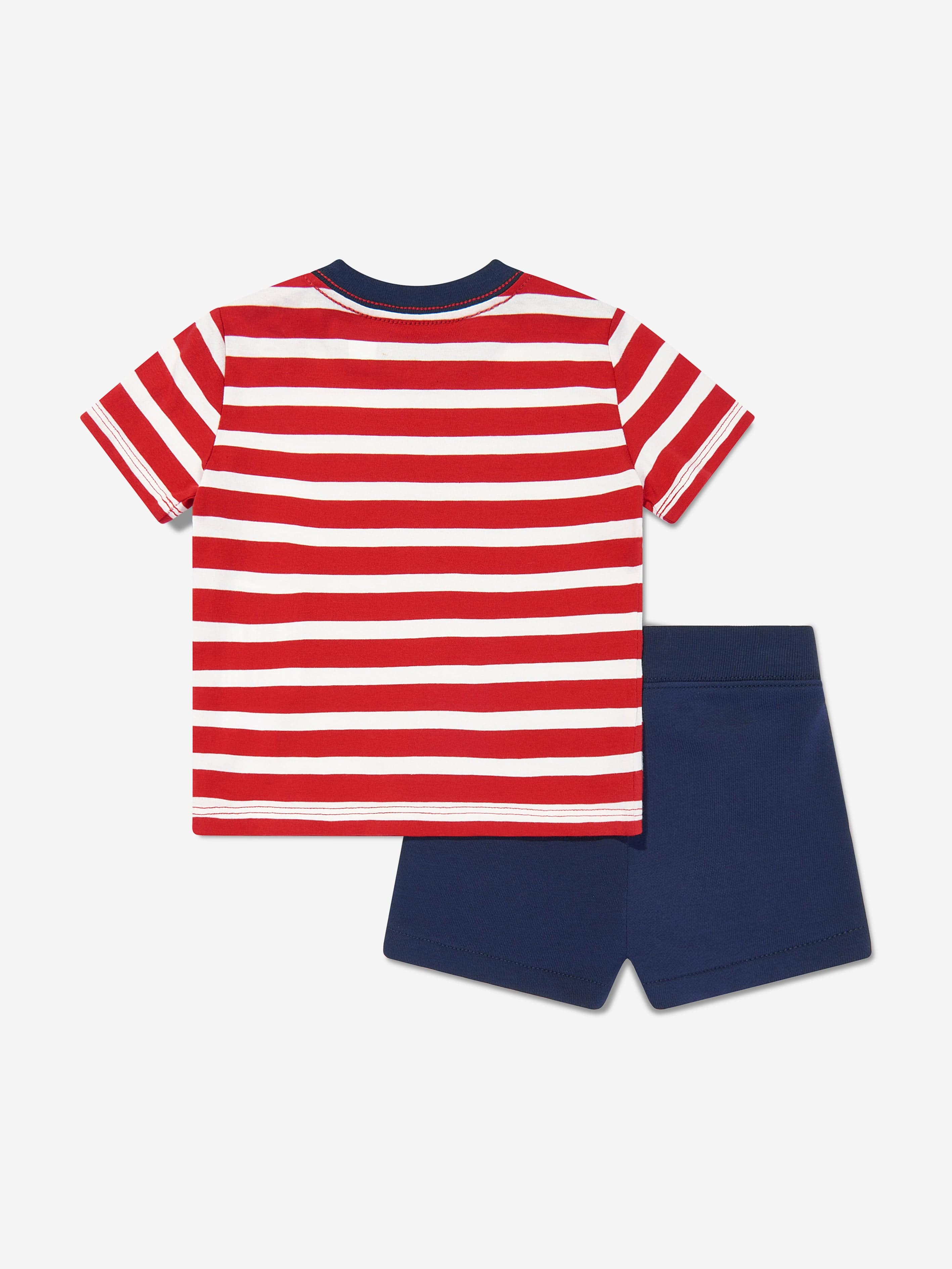 Baby Boys Polo T-Shirt and Shorts Set in Red