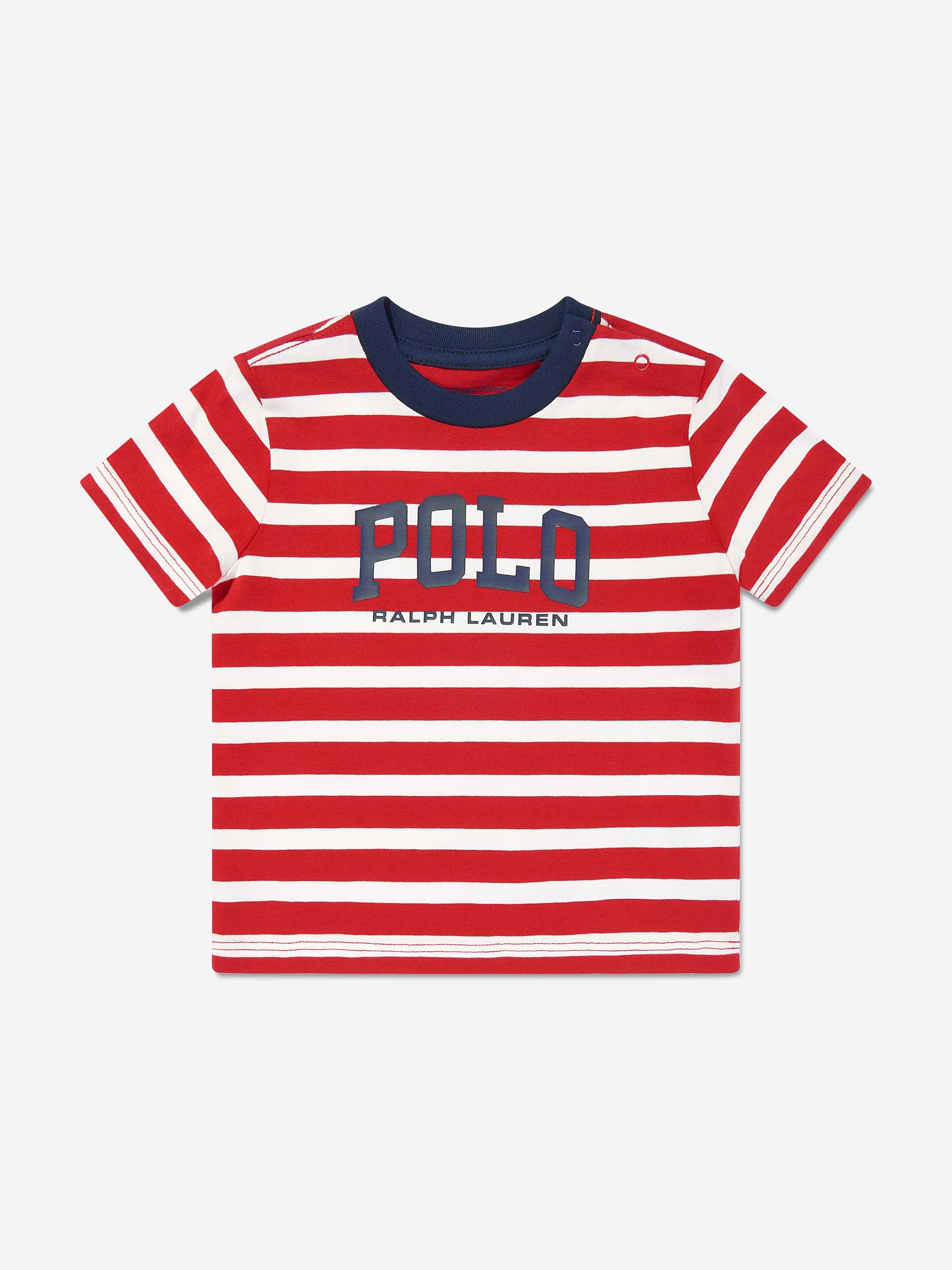 Baby Boys Polo T-Shirt and Shorts Set in Red