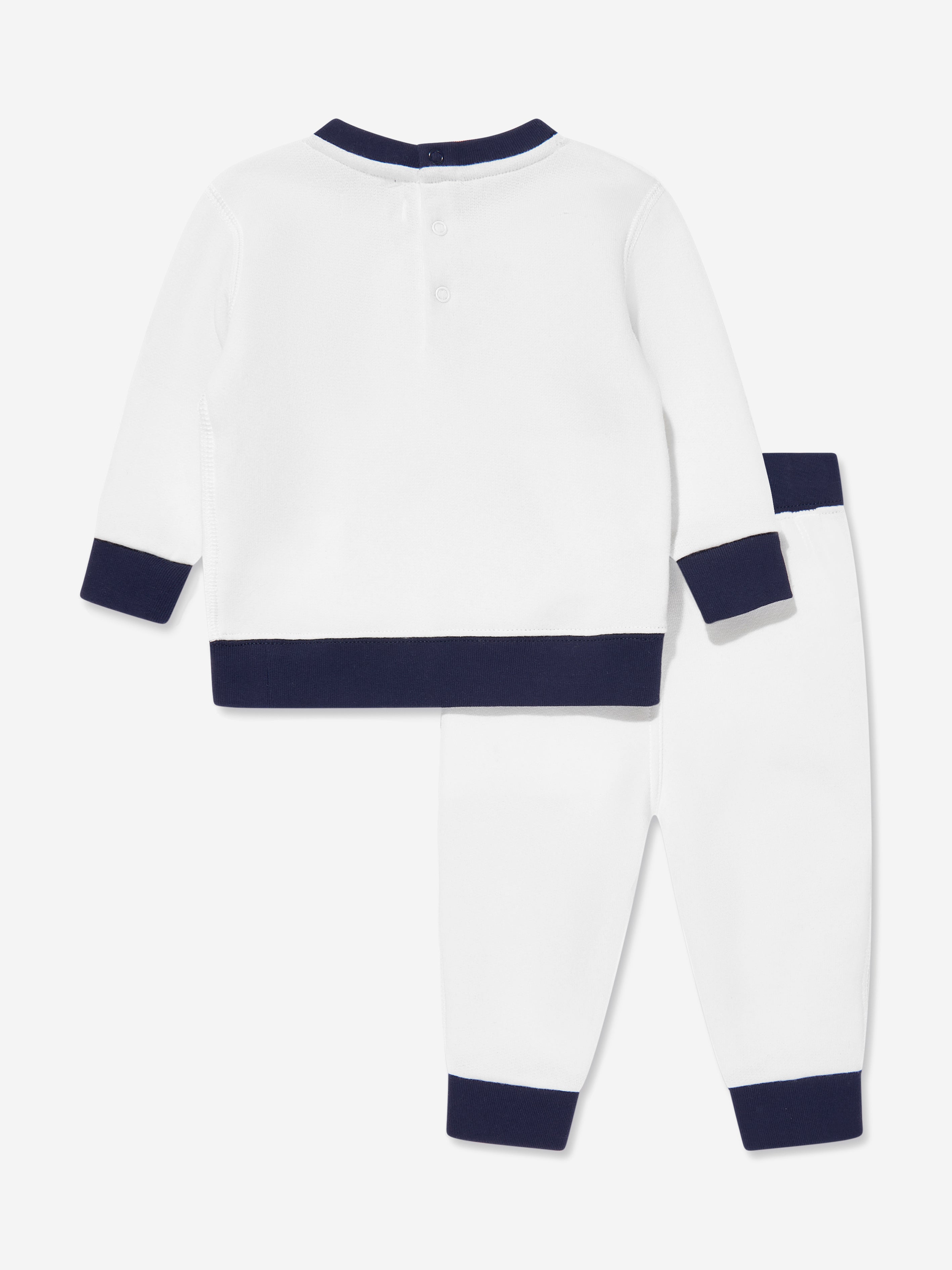 Baby Boys Polo Tracksuit in White