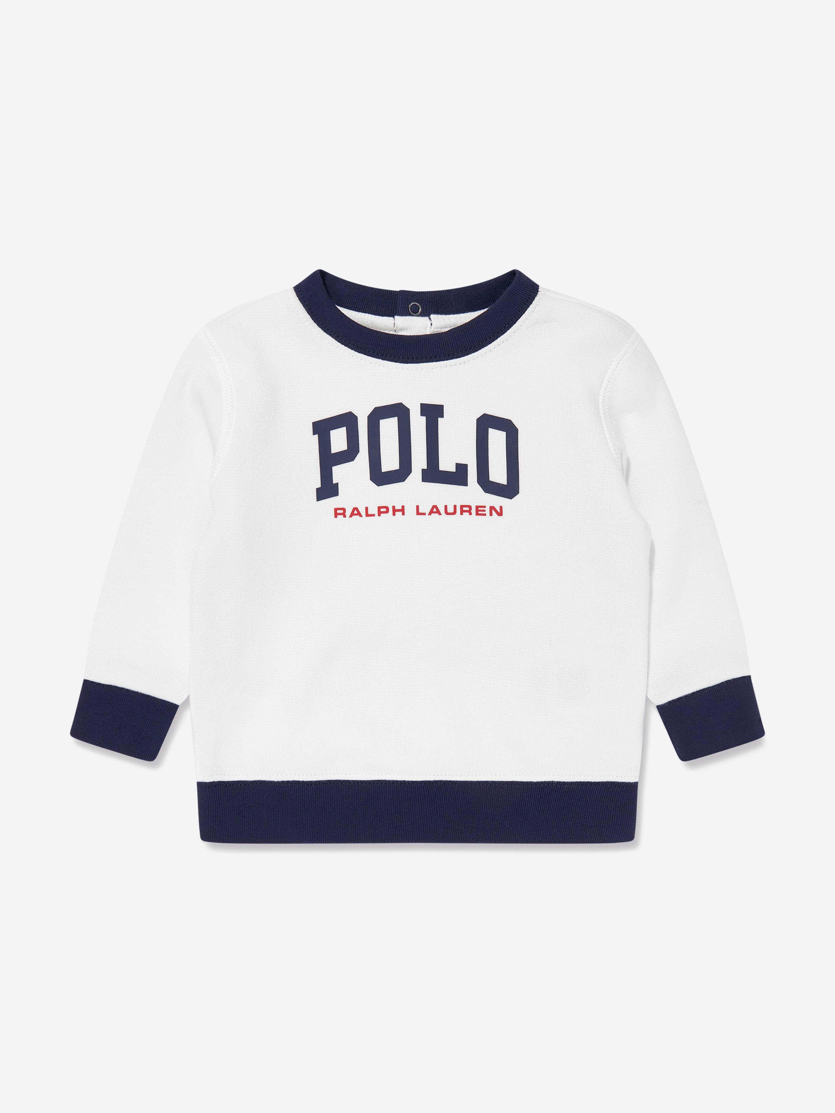 Baby Boys Polo Tracksuit in White