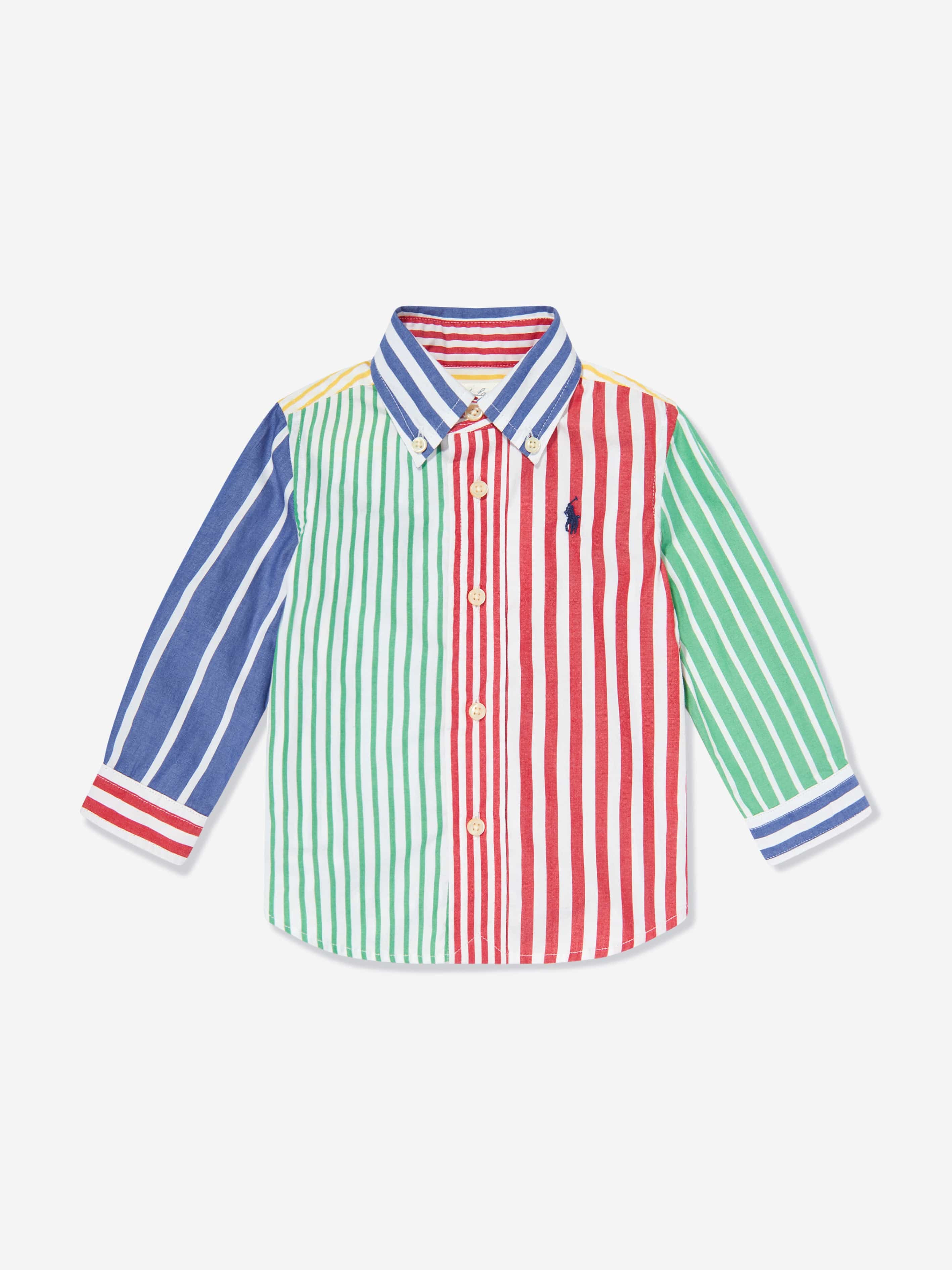 Baby Boys Shirt and Trouser Set in Multicolour