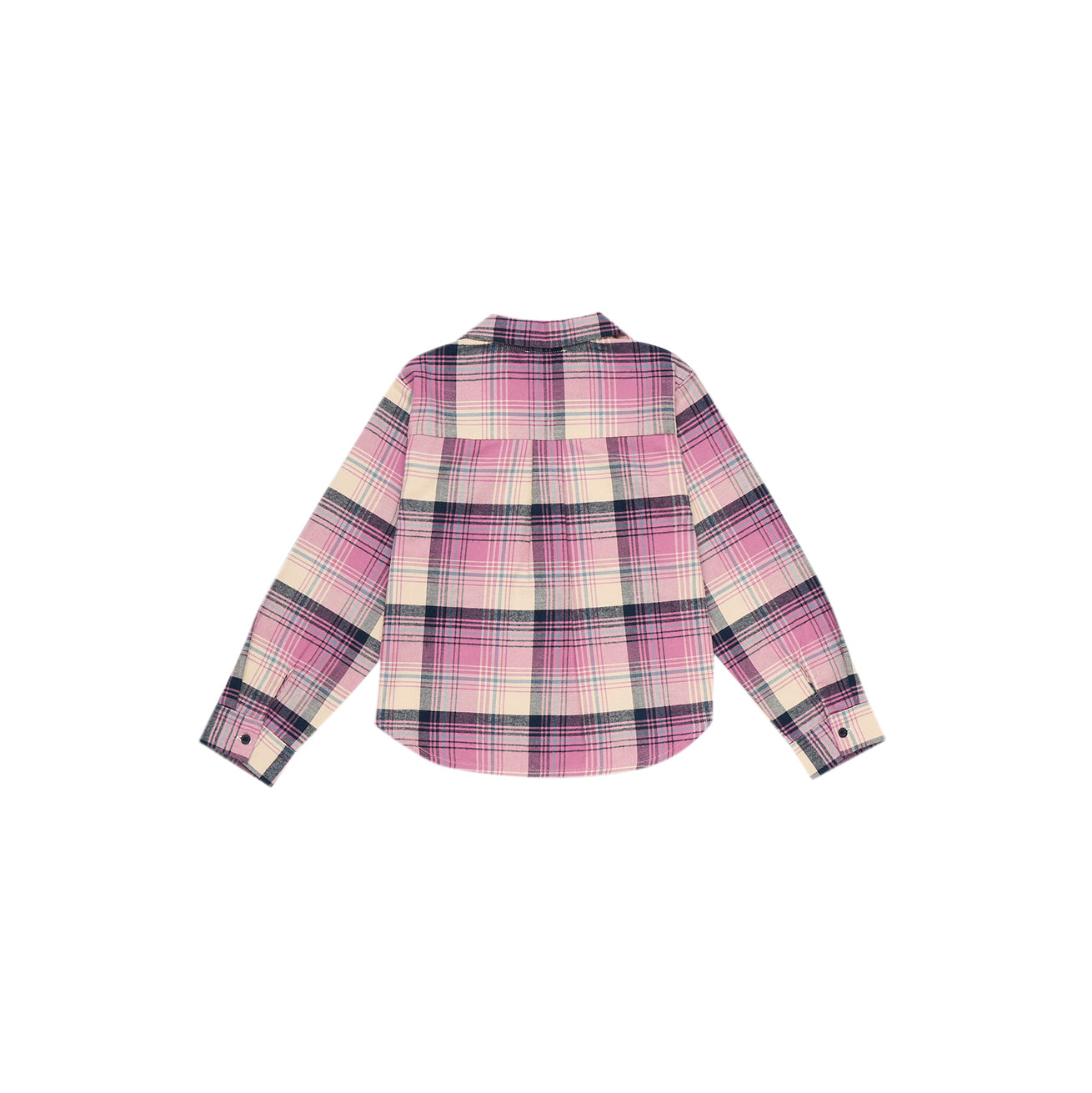 Girls Pink Check Cotton Shirt