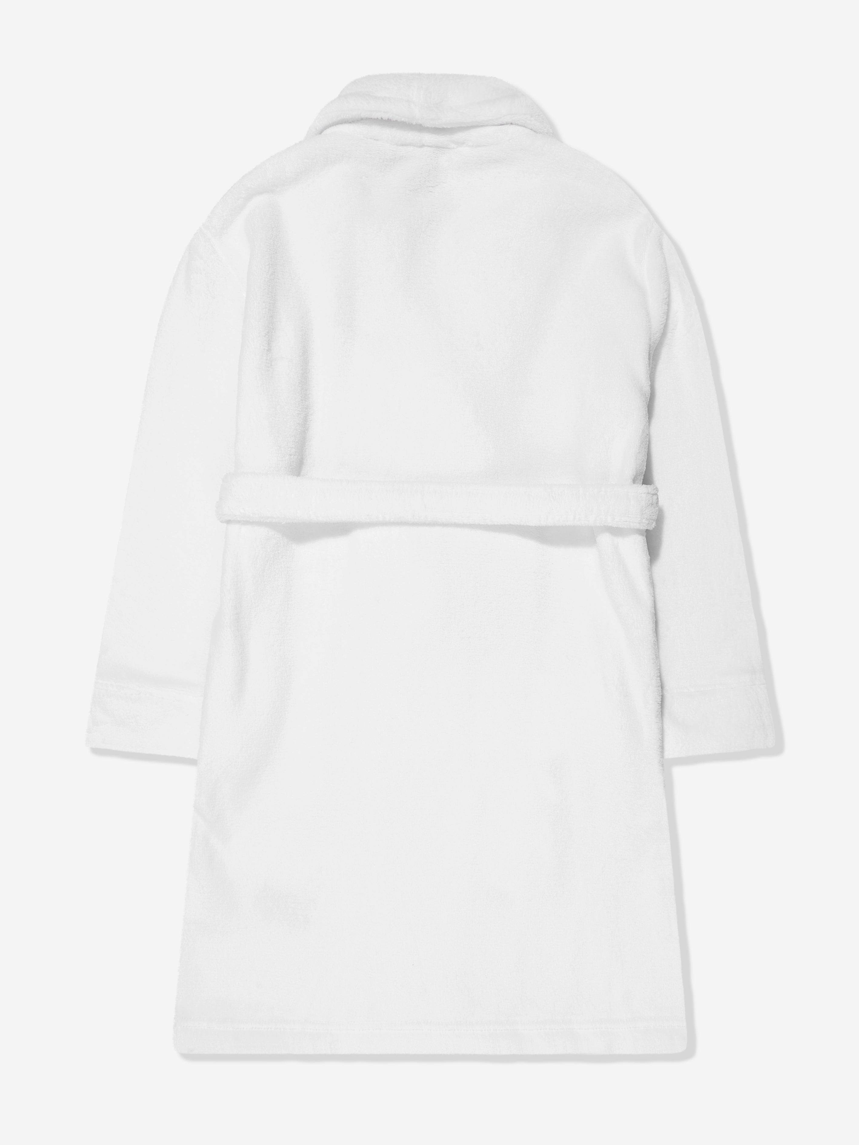 Ralph Lauren Boys Bear Patch Robe in White