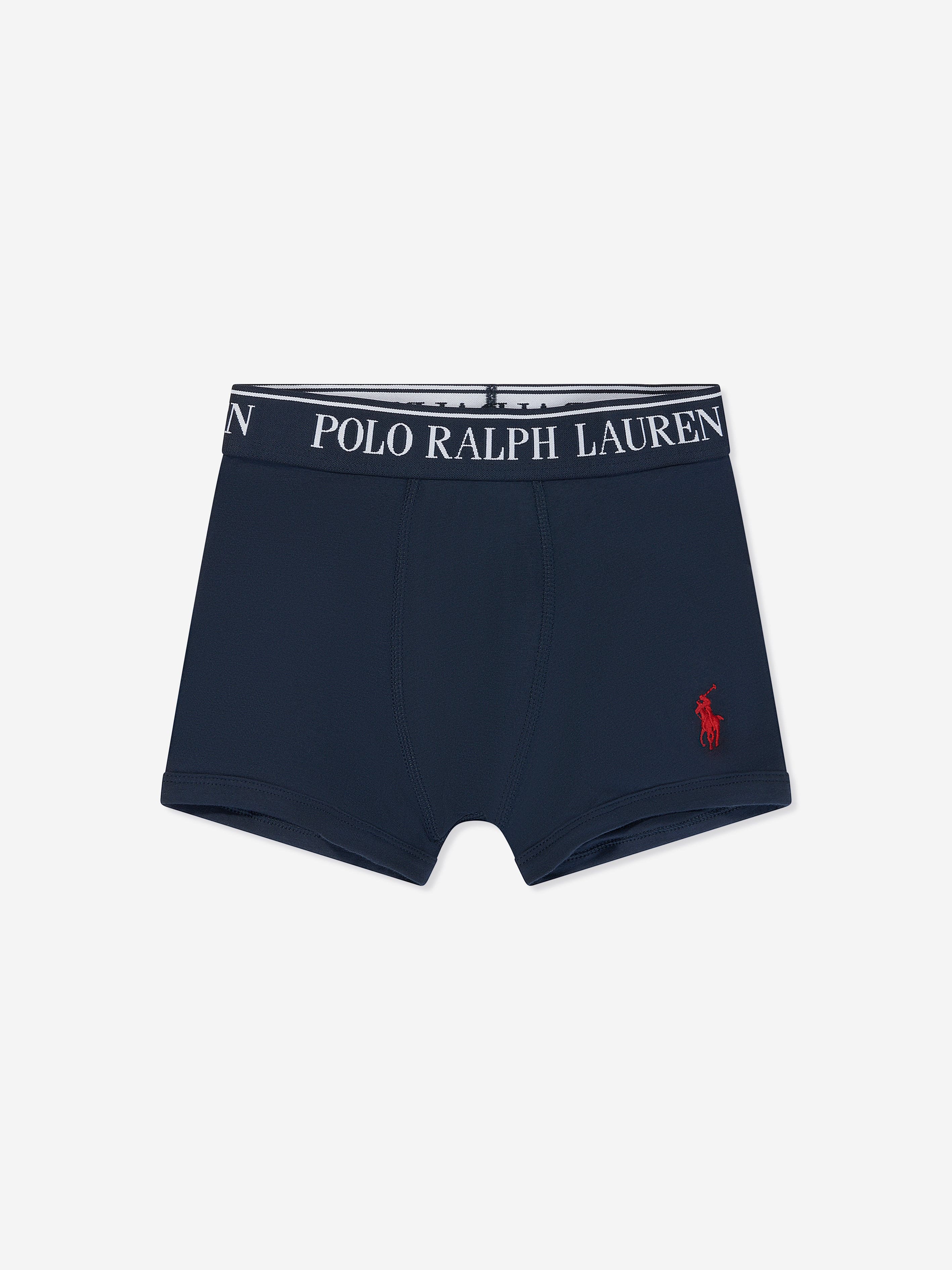 Ralph Lauren Boys 3 Pack Boxer Shorts Set in Blue