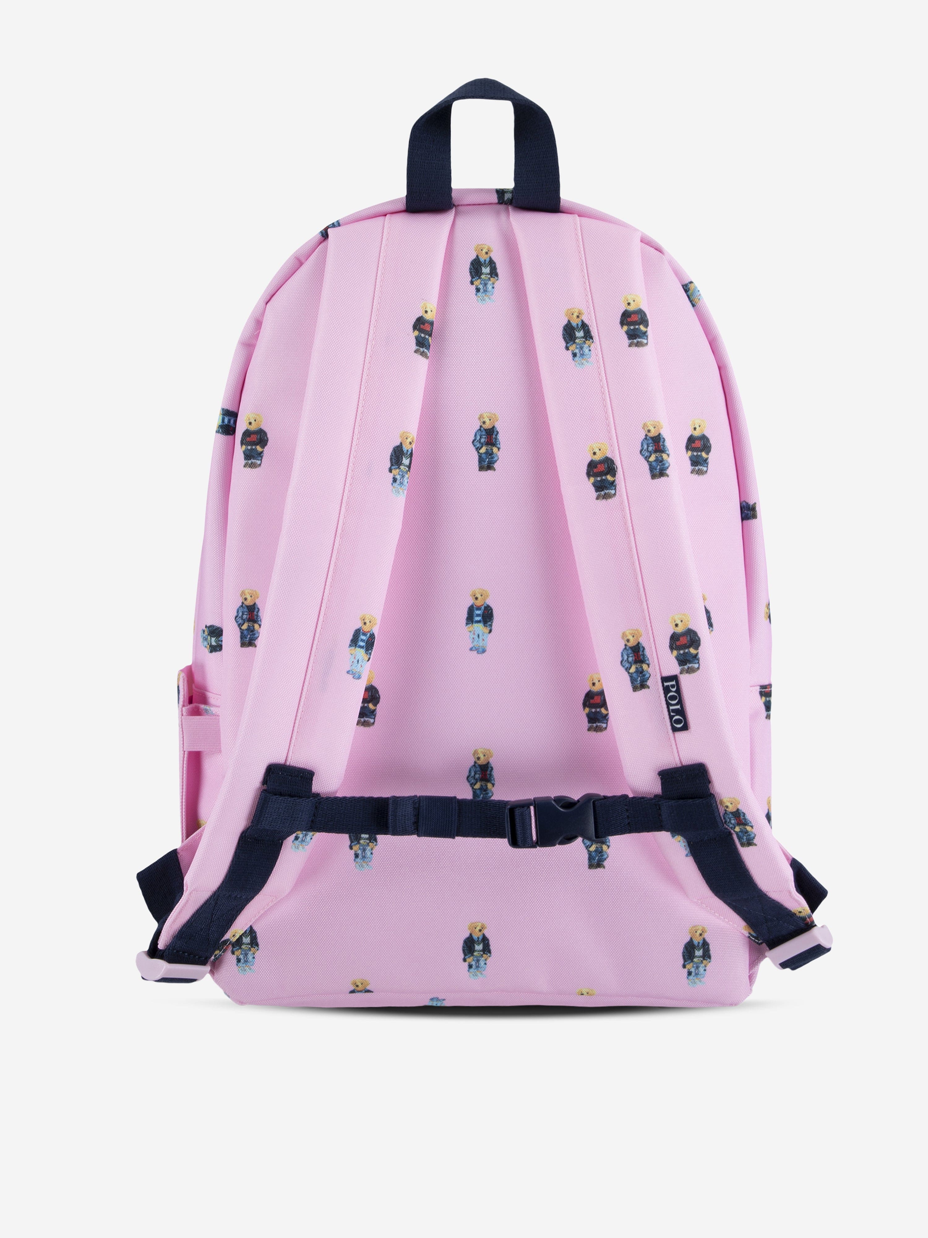 Ralph Lauren Girls Polo Bear Backpack in Pink (35.5cm)