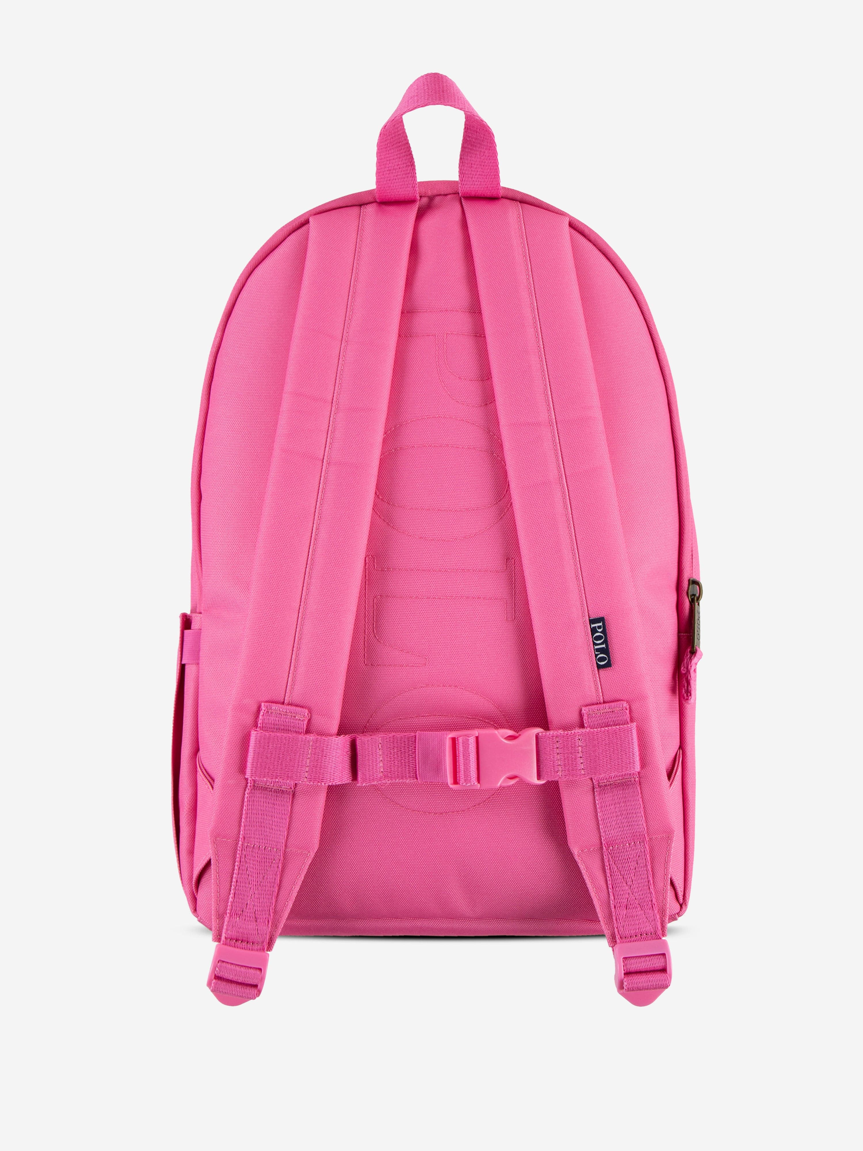 Girls Polo Bear Backpack in Pink (35.5cm)