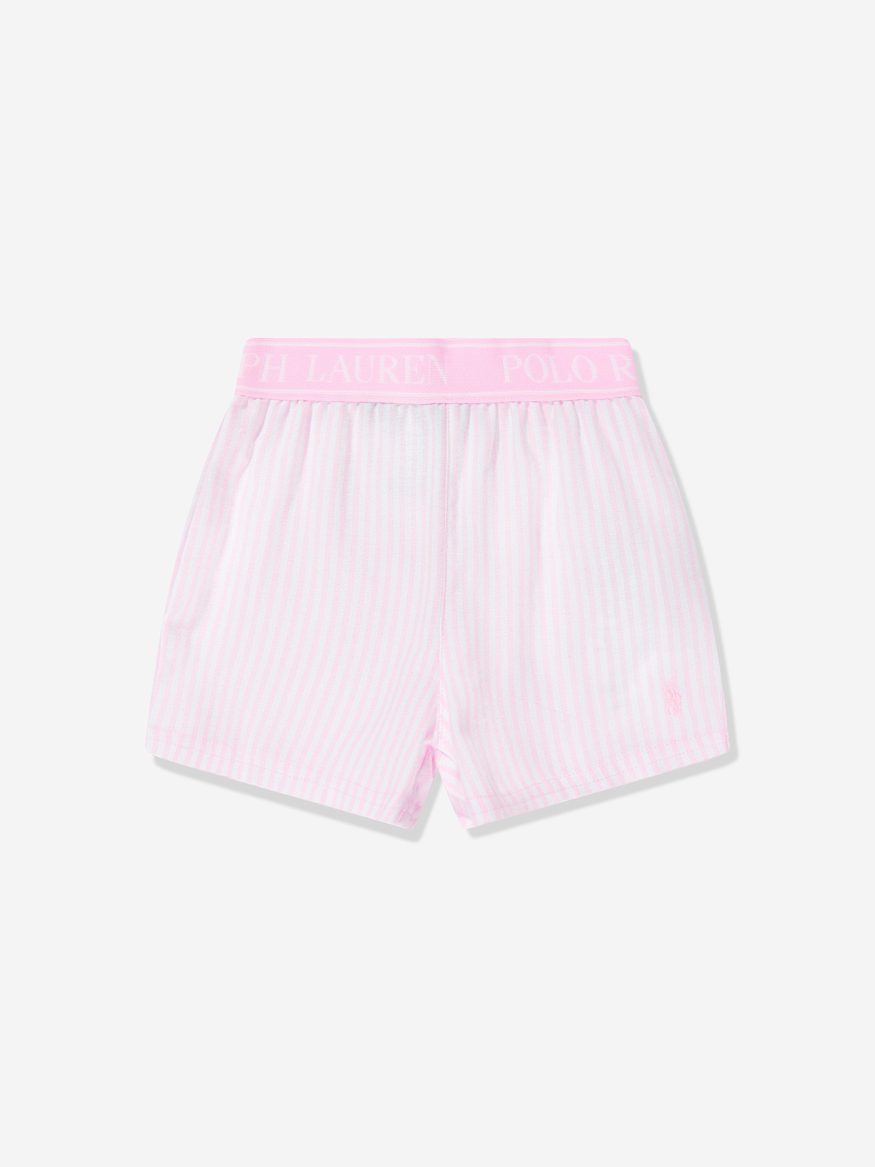 Ralph Lauren Girls Short Pyjama Set in Pink
