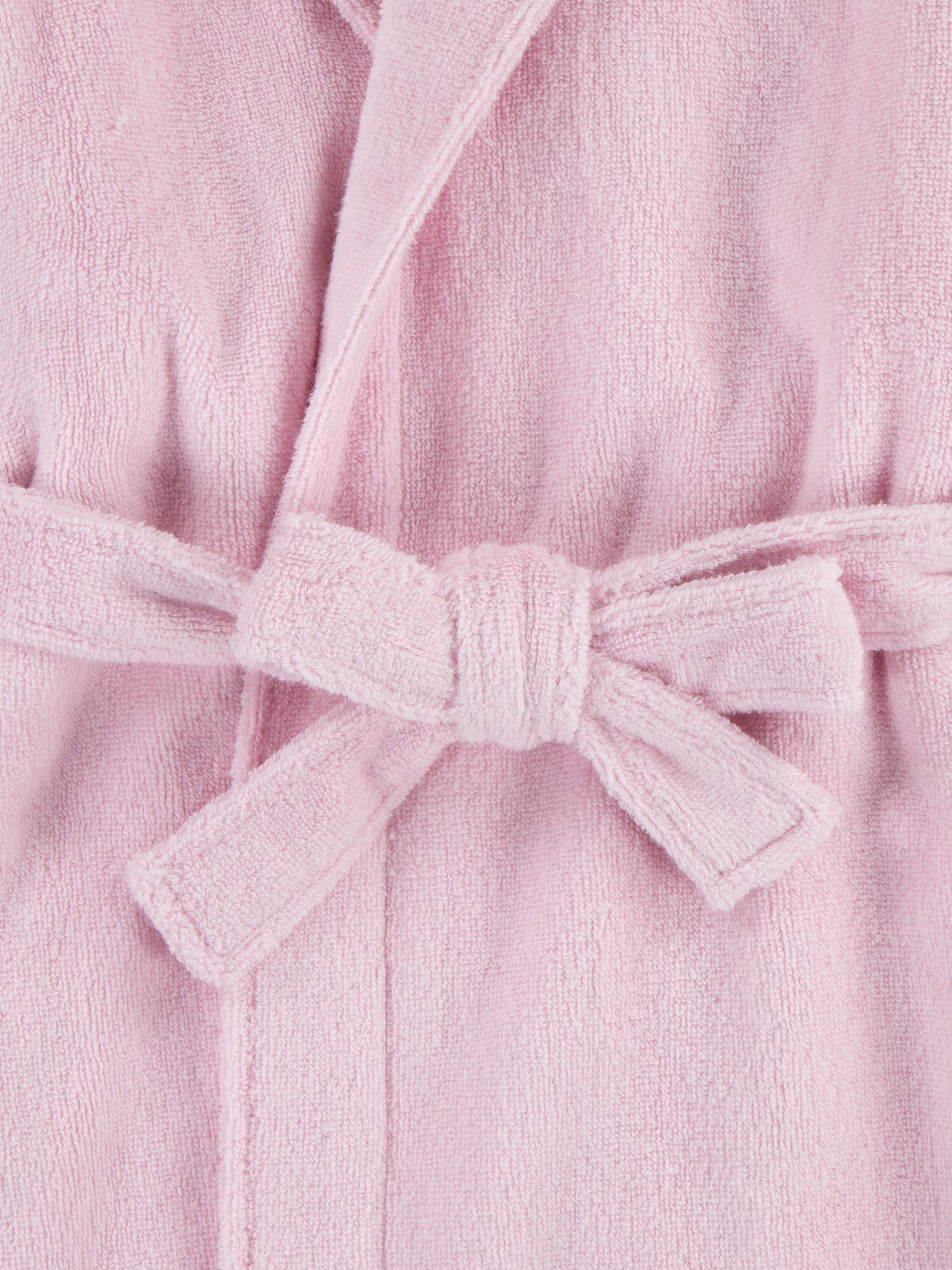 Ralph Lauren Girls Hooded Plush Terry Bathrobe in Pink