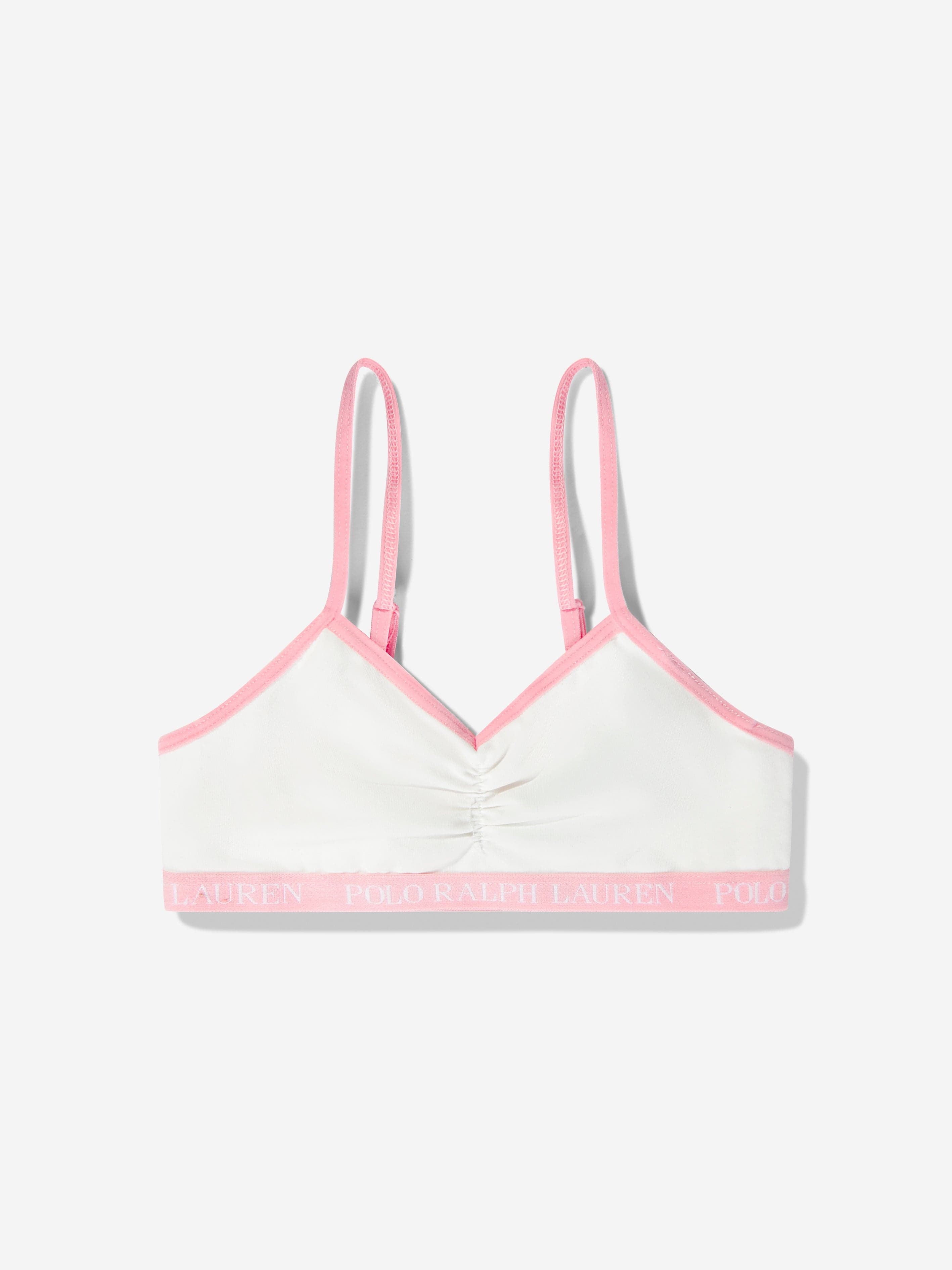 Ralph Lauren Girls 2 Pack Bralette Set in Ivory