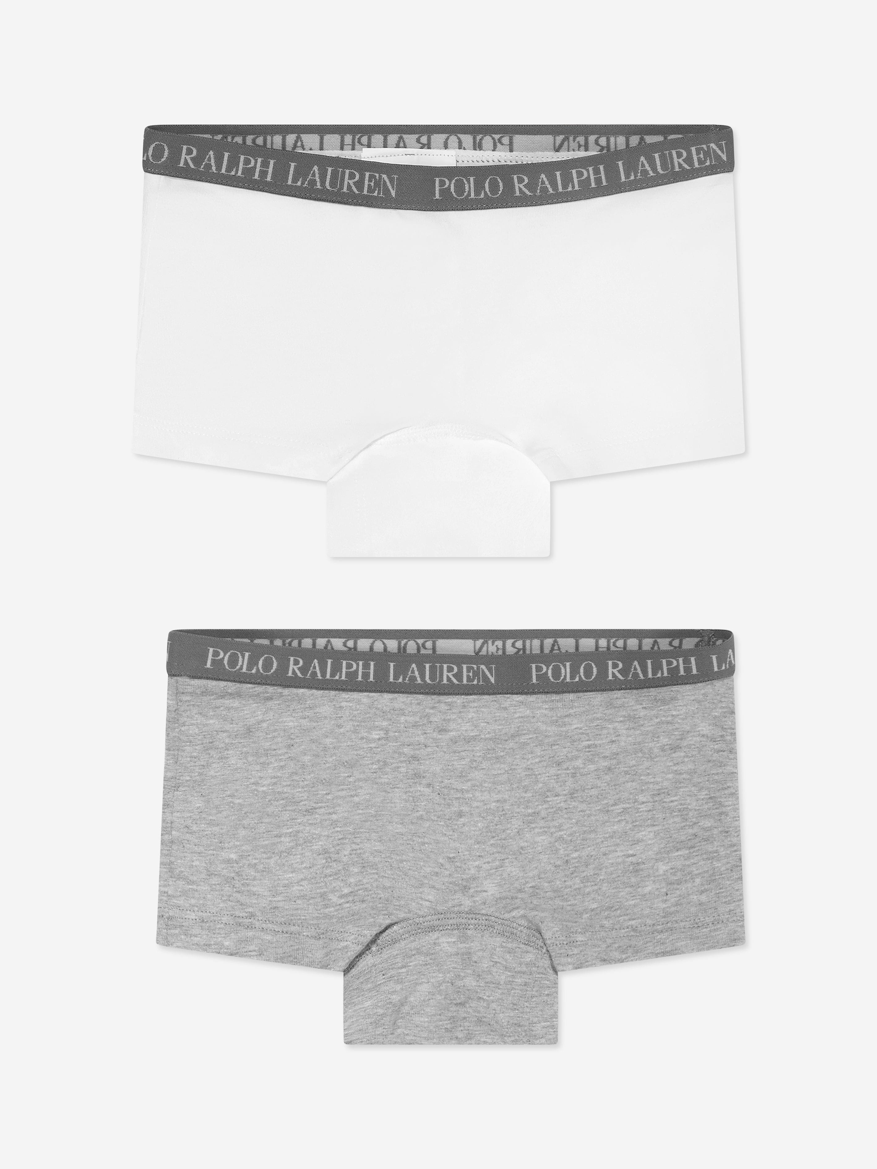 Ralph Lauren Girls 2 Pack Boxer Briefs Set in Grey